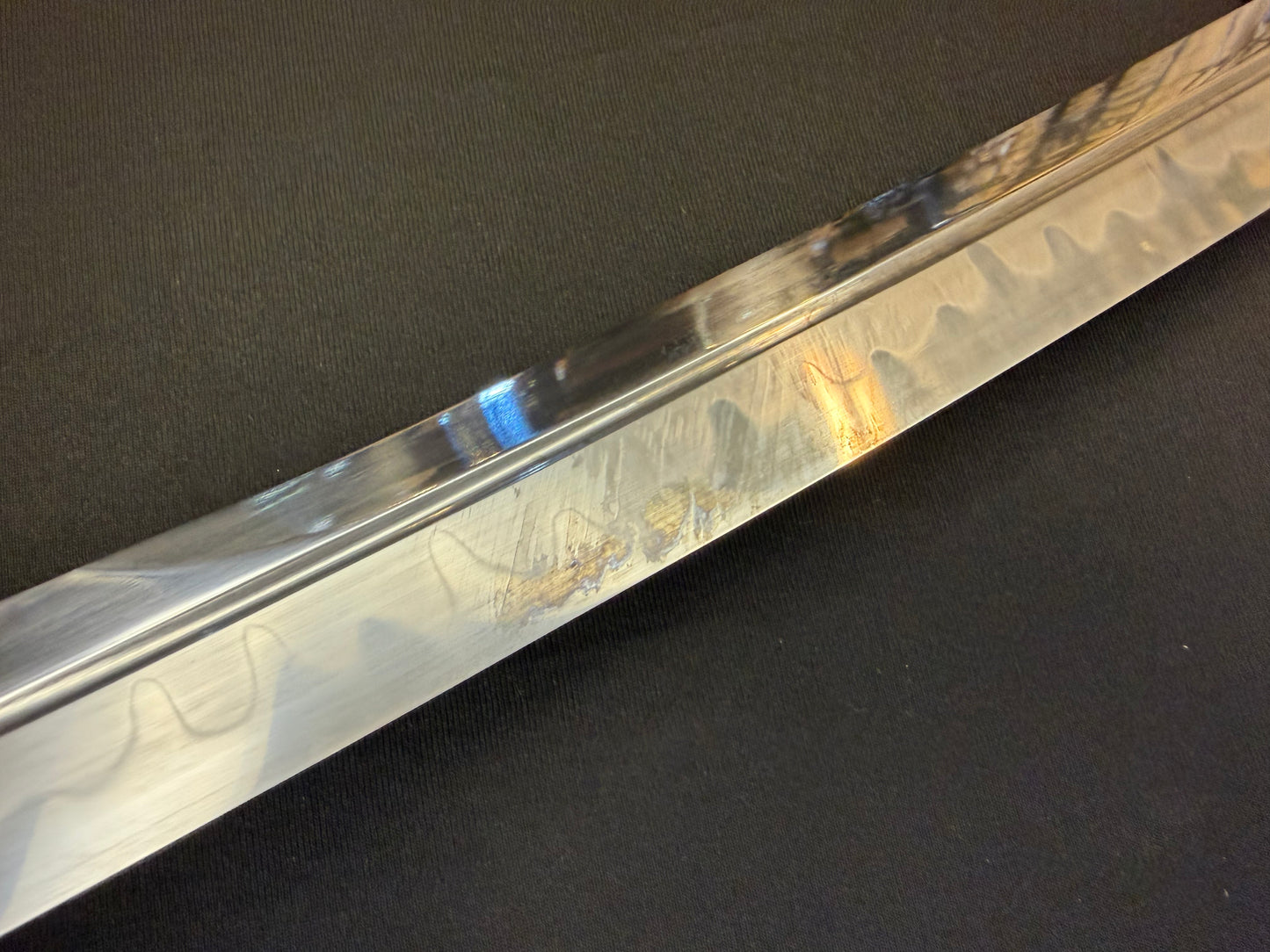 Phoenix Armory Naginata Naoshi wakizashi - Night Chrysanthemum - T10 Clay Tempered Black