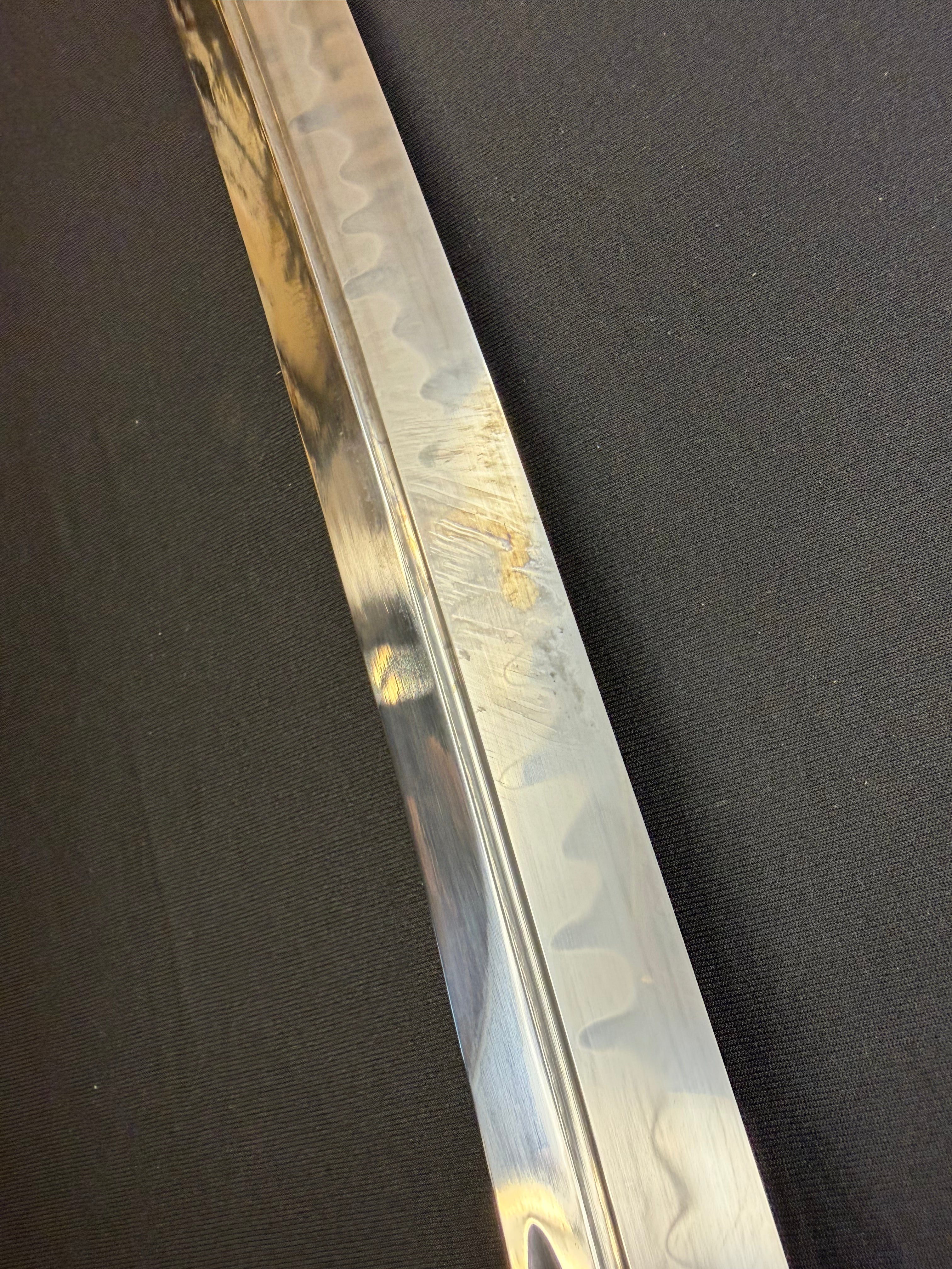 Phoenix Armory Naginata Naoshi wakizashi - Night Chrysanthemum - T10 Clay Tempered Black