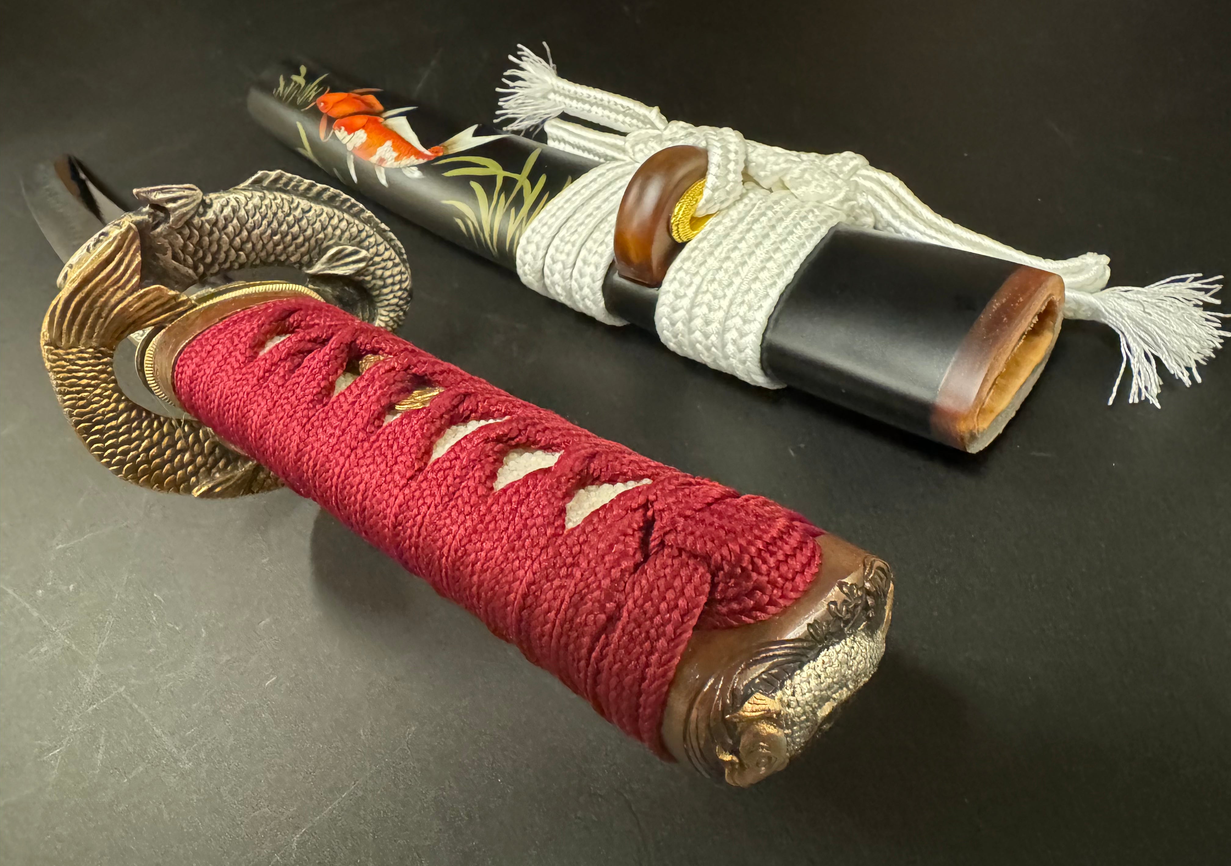 MADE TO ORDER Phoenix Armory Red Carp Shobu Zukuri Tanto T10