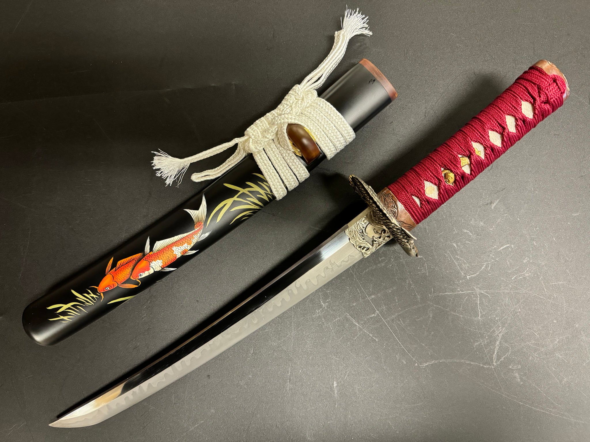 MADE TO ORDER Phoenix Armory Red Carp Shobu Zukuri Tanto T10