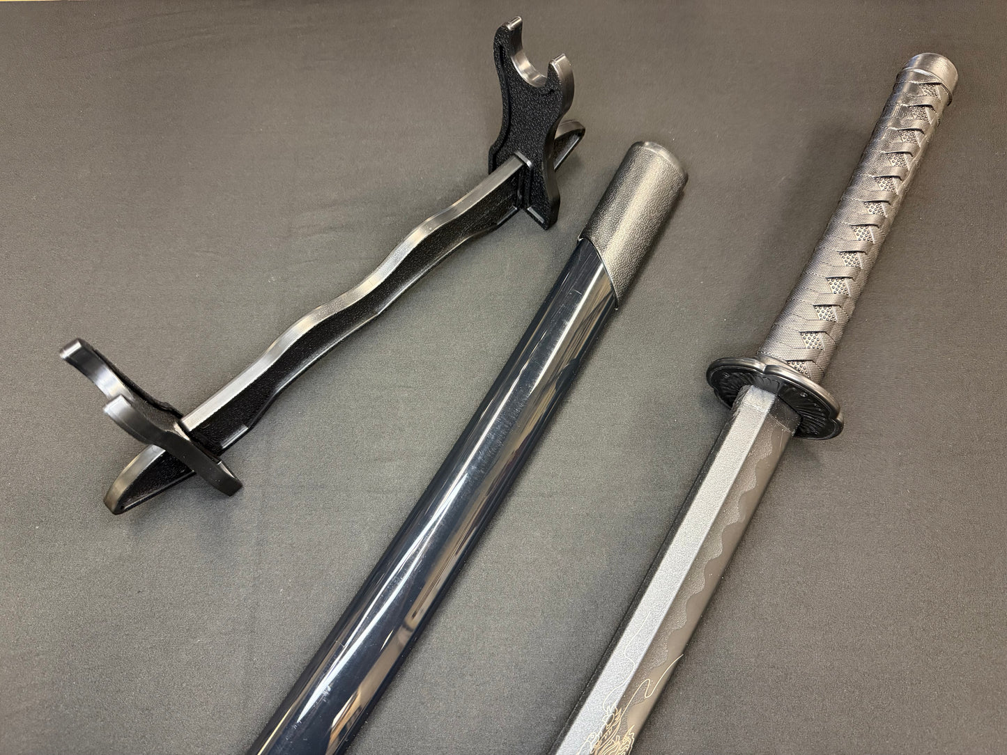 Night Ronin Poly Bokuto - Bokken with Saya and Free Stand