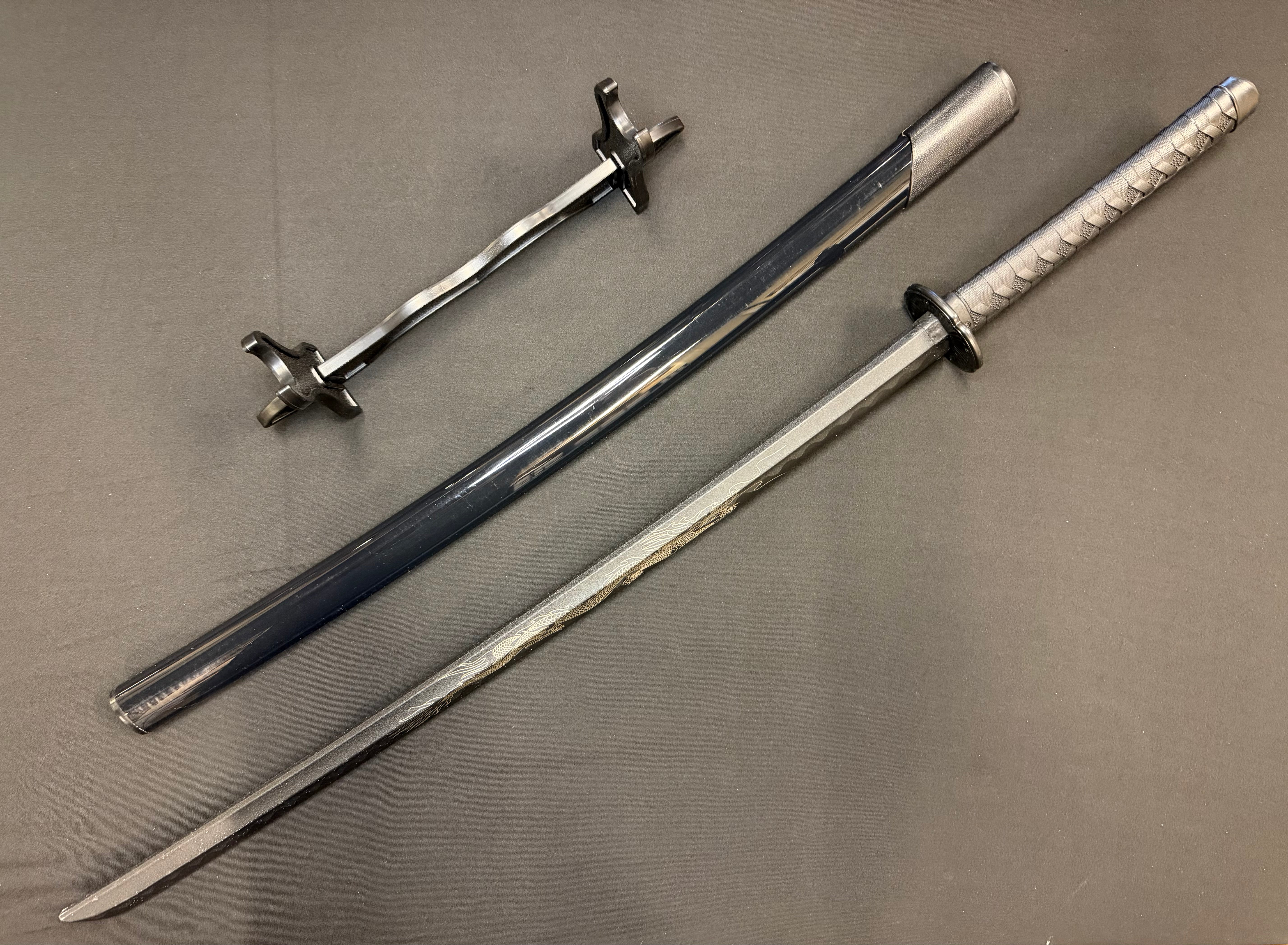 LIQUIDATION Night Ronin Poly Bokuto - Bokken with Saya and Free Stand