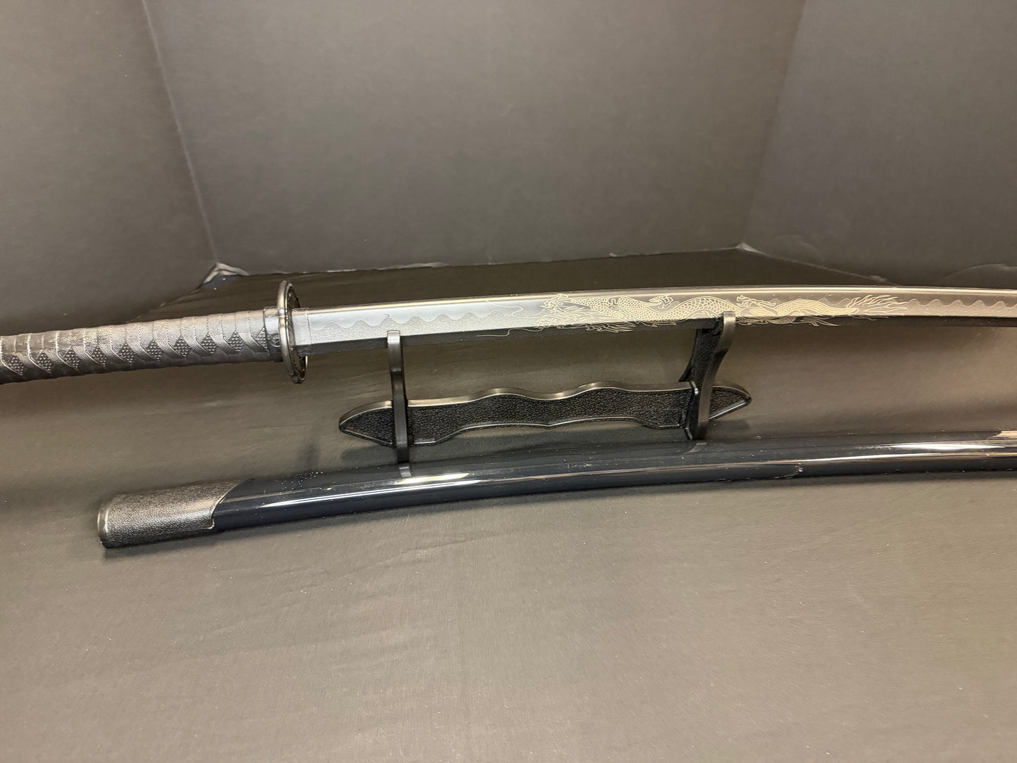 Night Ronin Poly Bokuto - Bokken with Saya and Free Stand