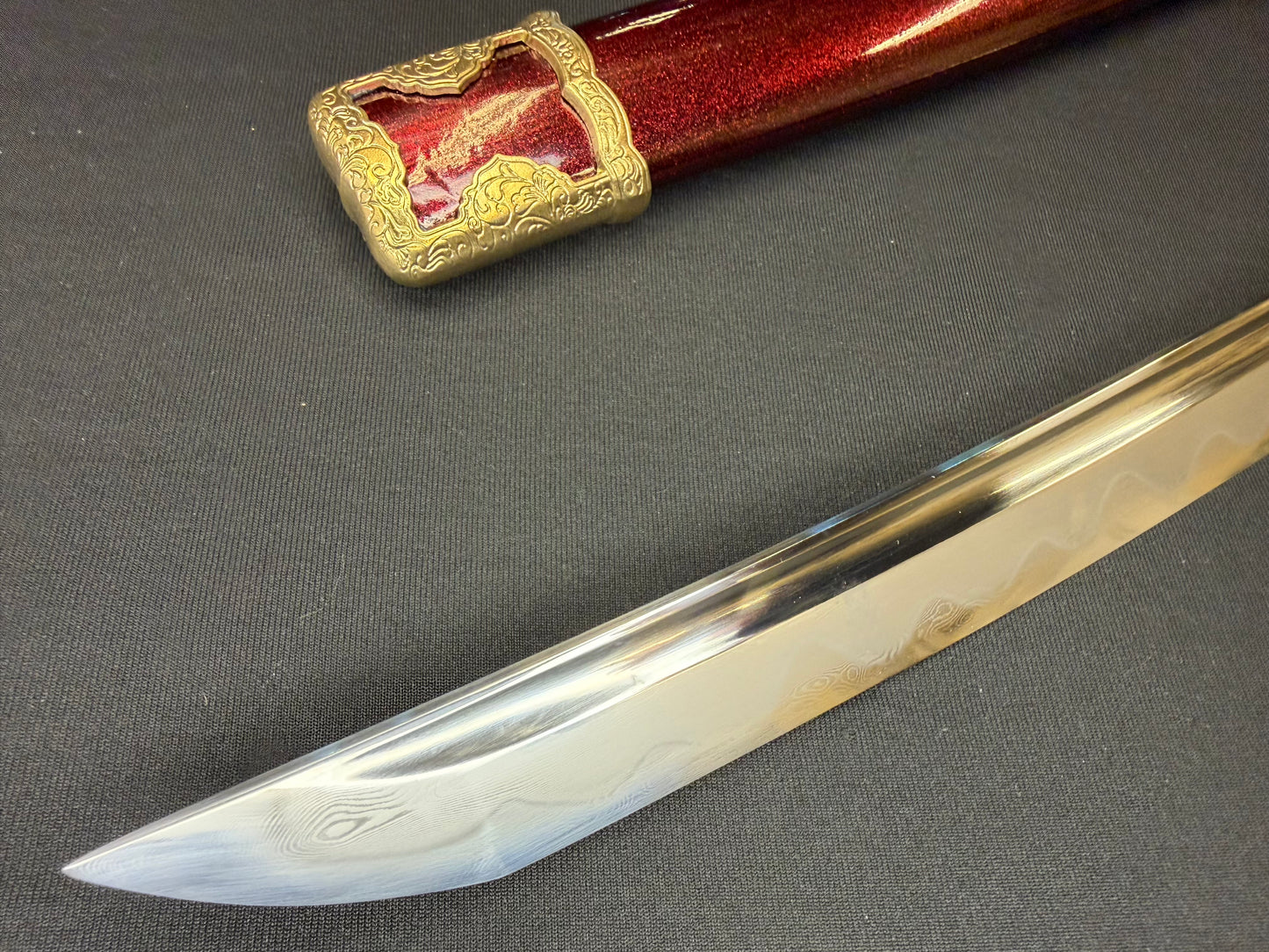Phoenix Armory Efu Tachi - Crimson Regent Damascus 608