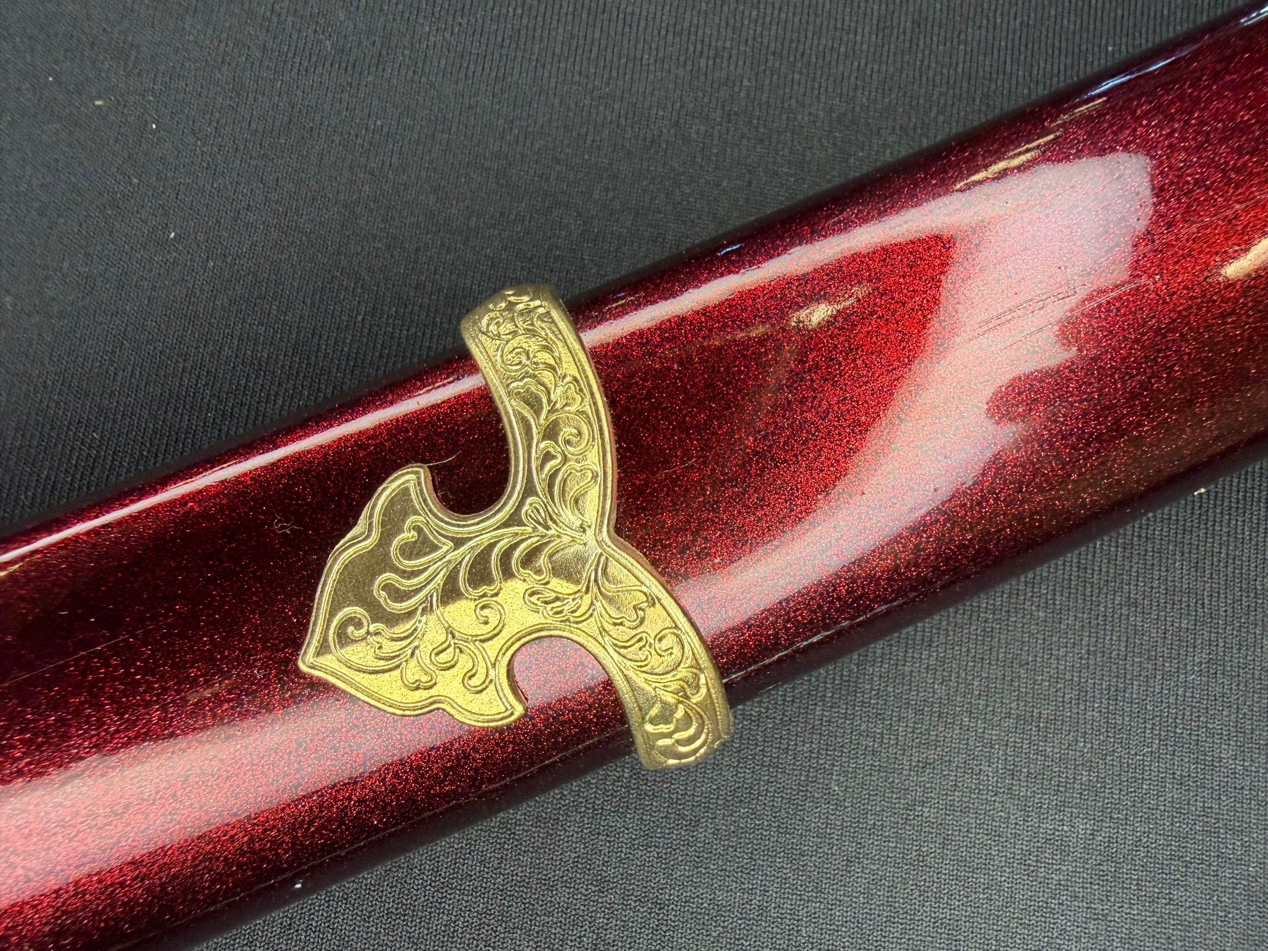 Phoenix Armory Efu Tachi - Crimson Regent Damascus 608