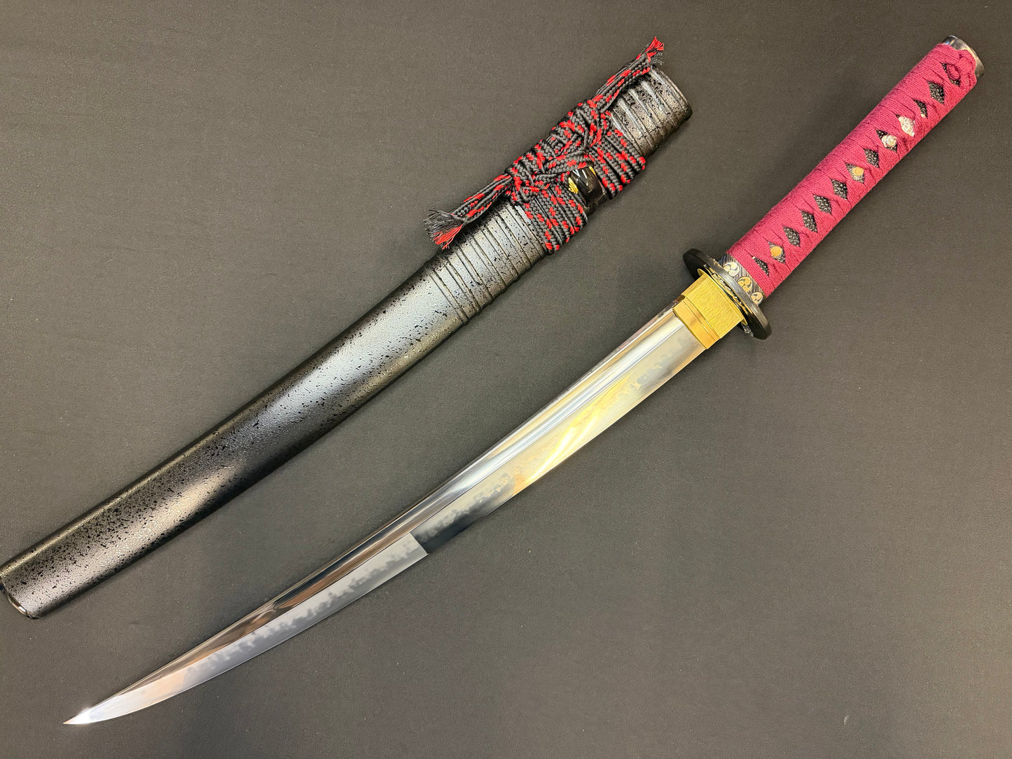 Legacy Steel Reaper Osoraku Wakizashi  - Crimson Tiger 1095 Clay Tempered