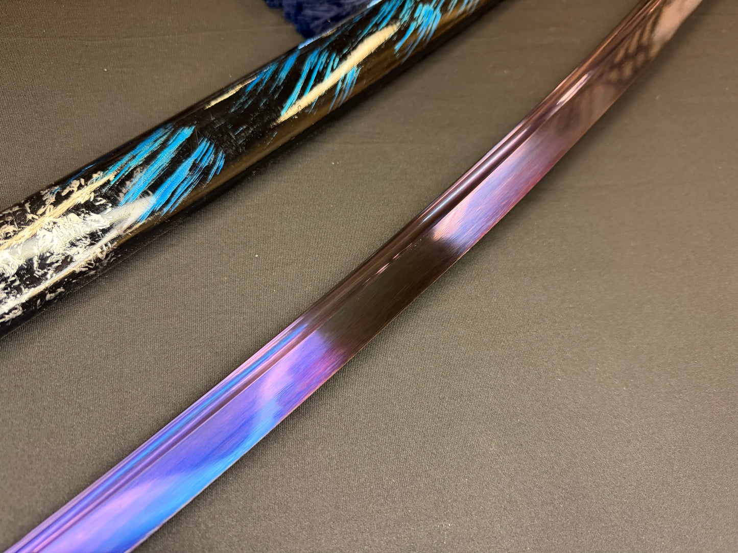 Dragonspring Forge Katana - Blue Blazing Dragon 65Mn