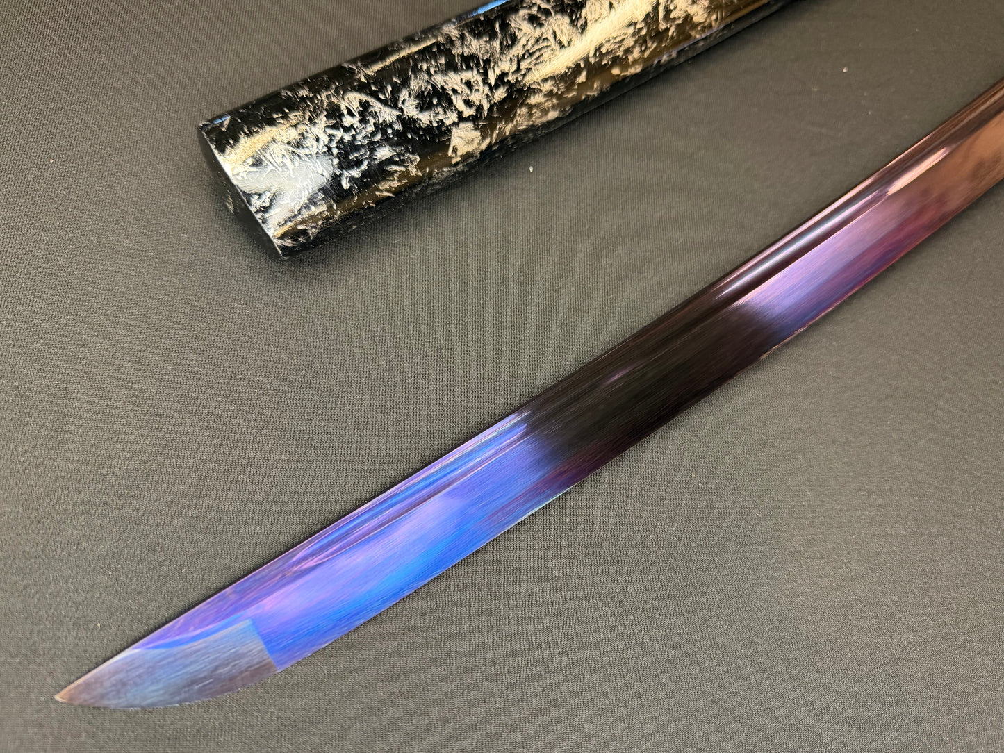 Dragonspring Forge Katana - Blue Blazing Dragon 65Mn