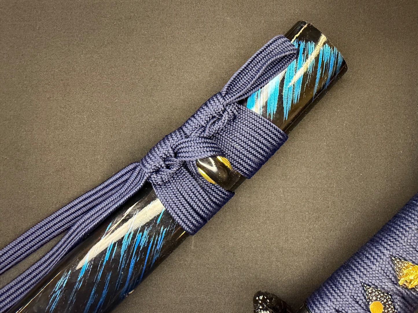 Dragonspring Forge Katana - Blue Blazing Dragon 65Mn