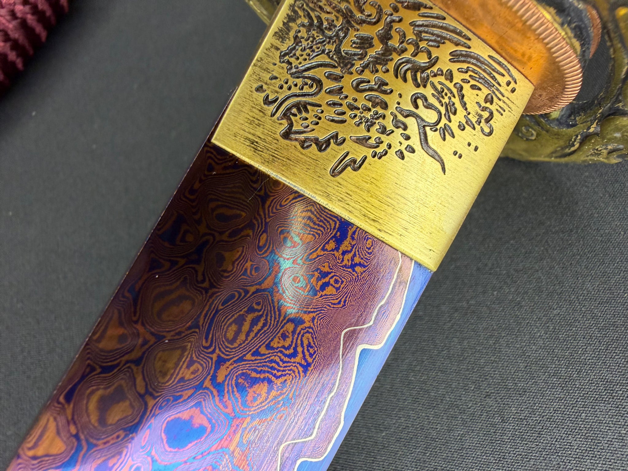 Phoenix Armory Katana -  Dragonblade Sanmai Damascus