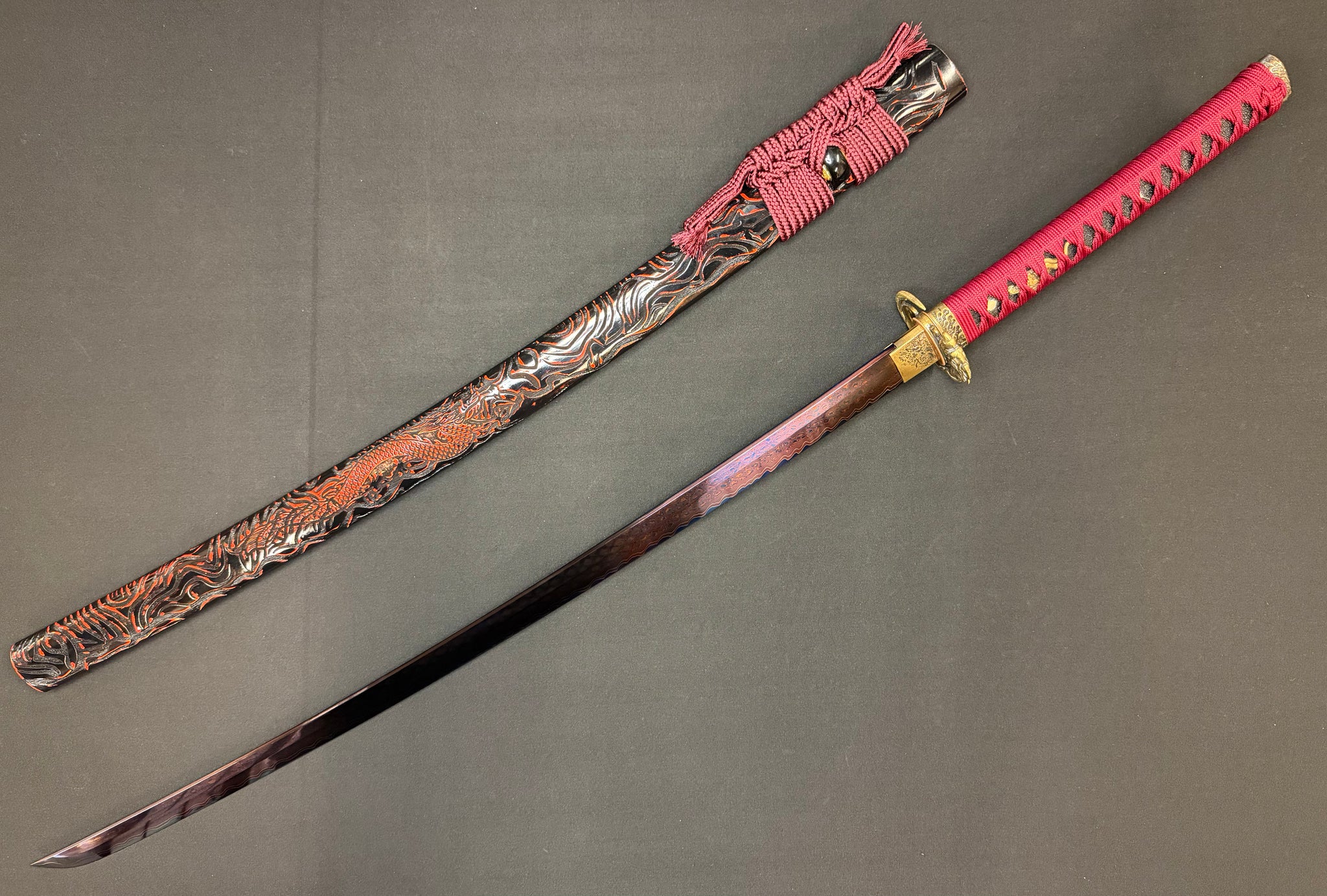 Phoenix Armory Katana -  Dragonblade Sanmai Damascus