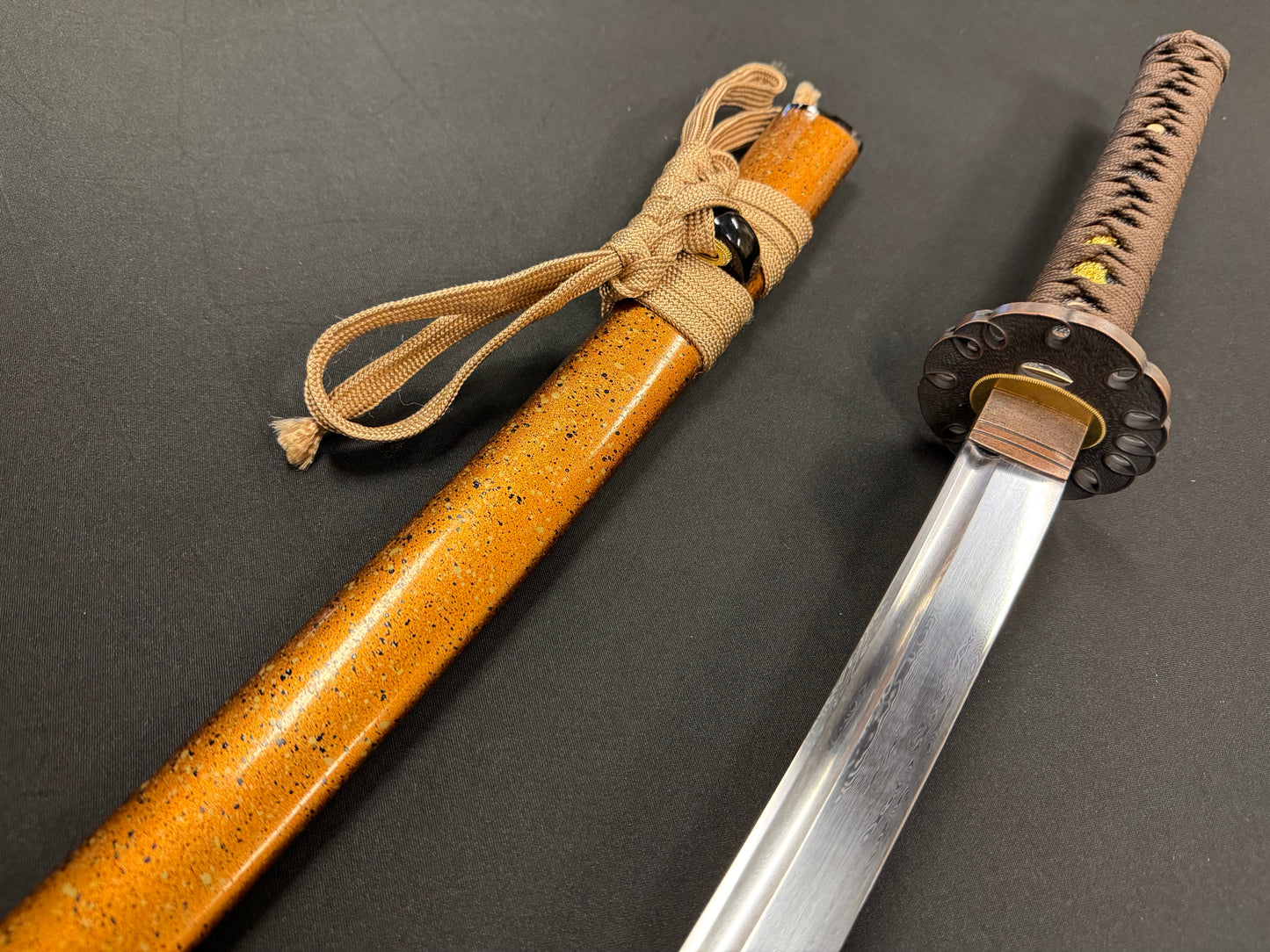 Dragonspring Forge Katana - Golden Oni Damascus Special Edition