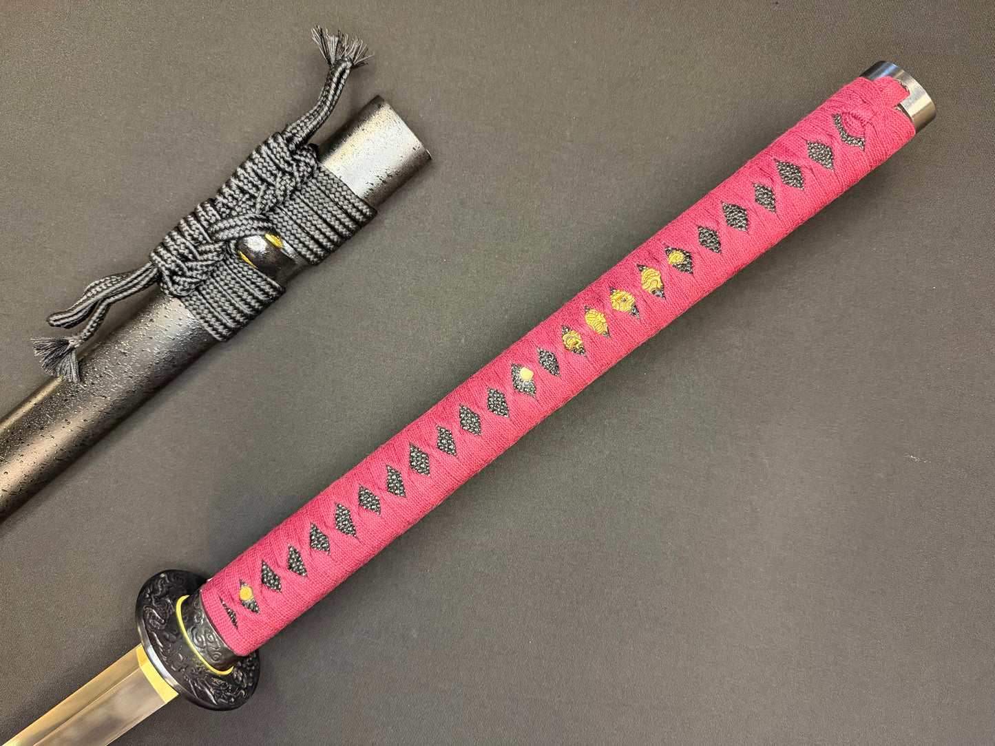 Legacy Blades Nodachi -  Warpath Series Iron Serpent Sanmai Damascus Shobu Zukuri