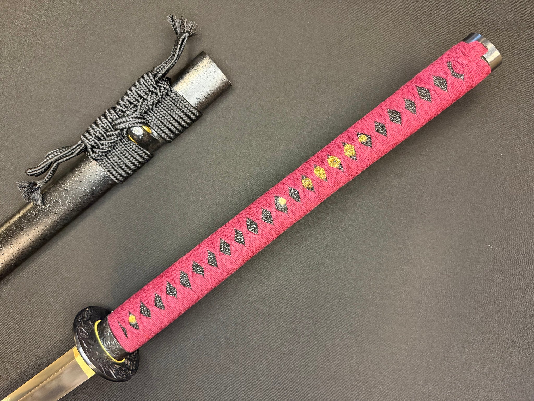 Legacy Blades Nodachi -  Warpath Series Iron Serpent Sanmai Damascus Shobu Zukuri