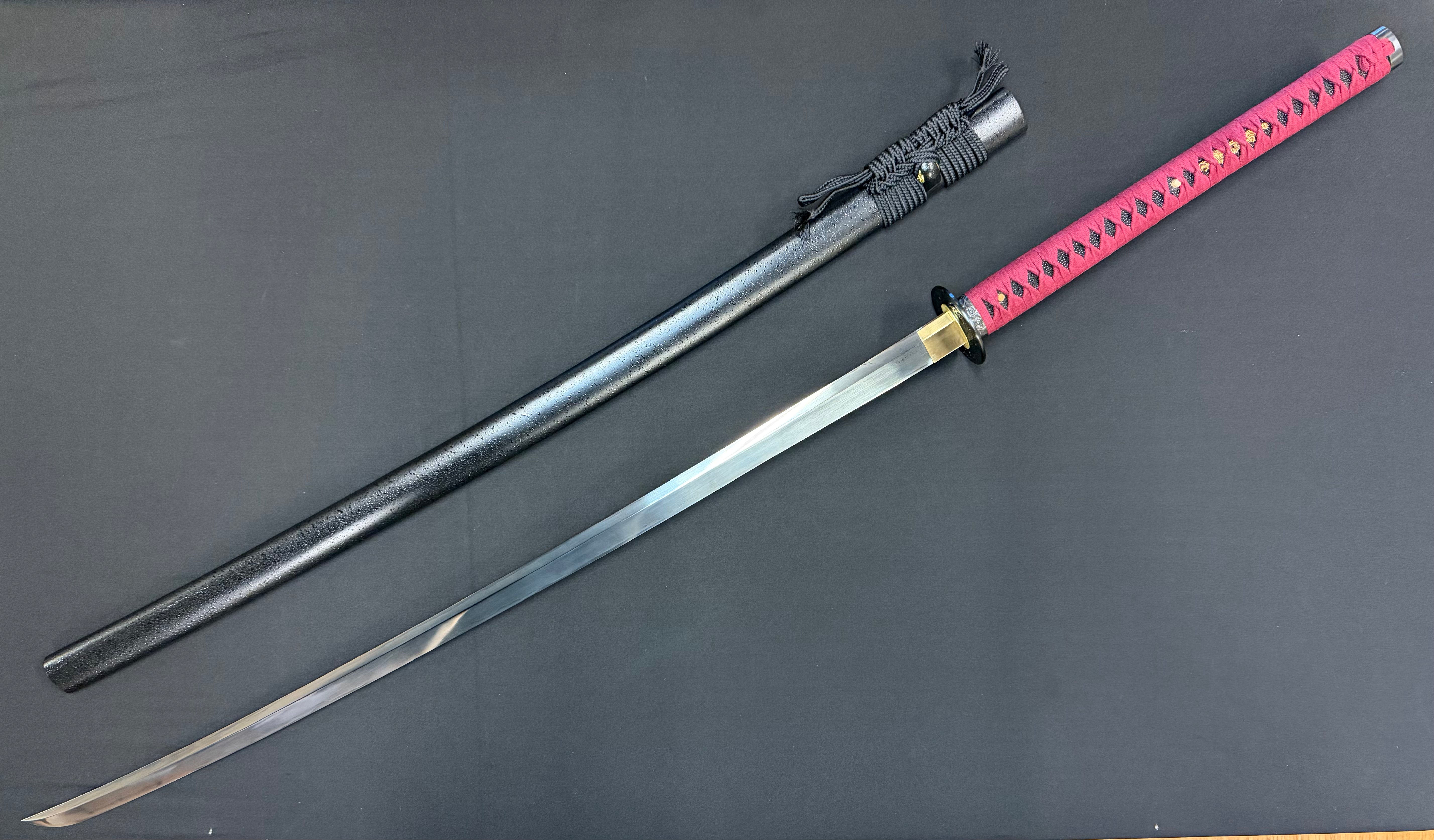 Legacy Blades Nodachi -  Warpath Series Iron Serpent Sanmai Damascus Shobu Zukuri