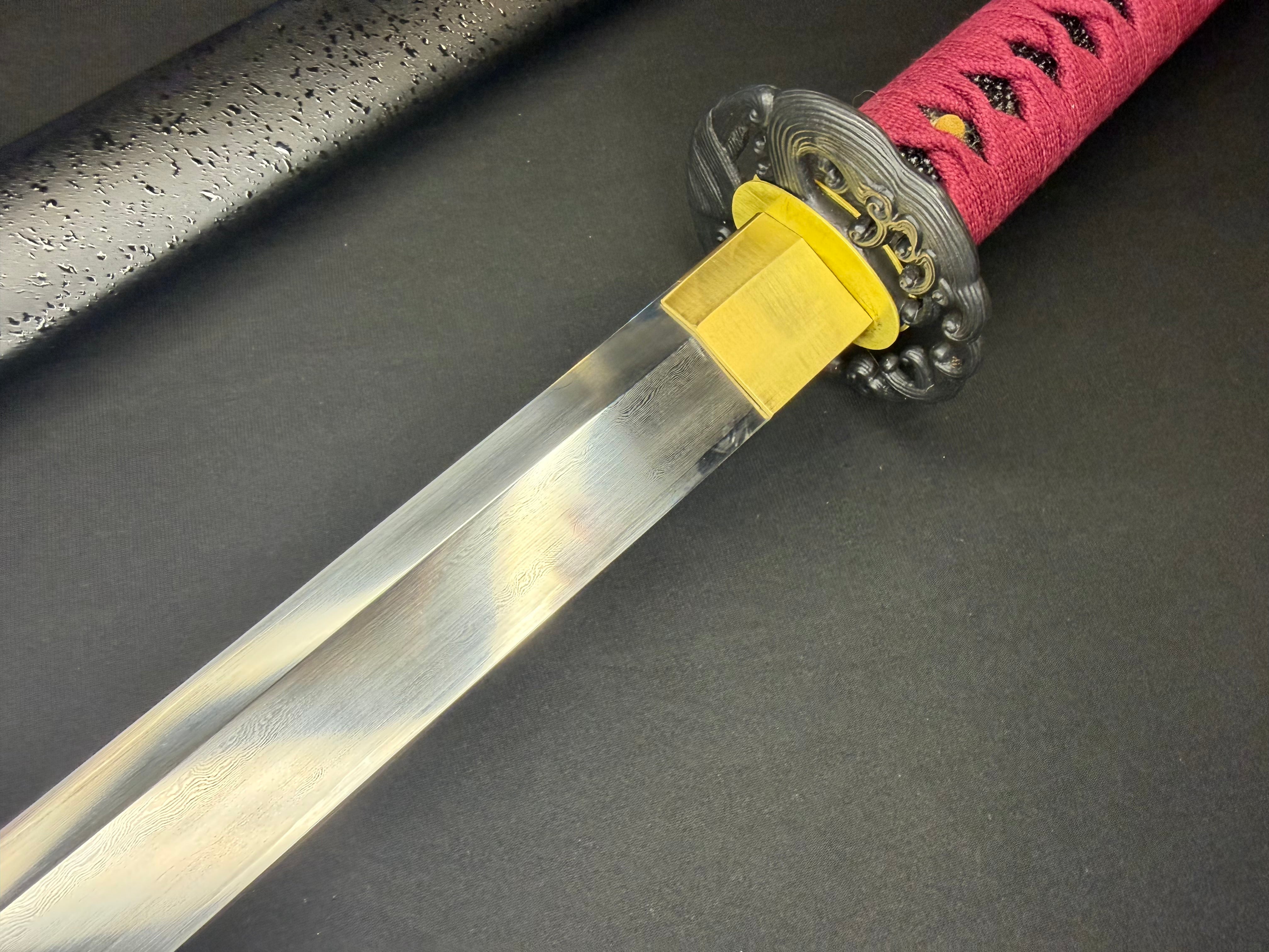 Legacy Blades Nodachi -  Warpath Series Iron Storm Sanmai Damascus Shobu Zukuri
