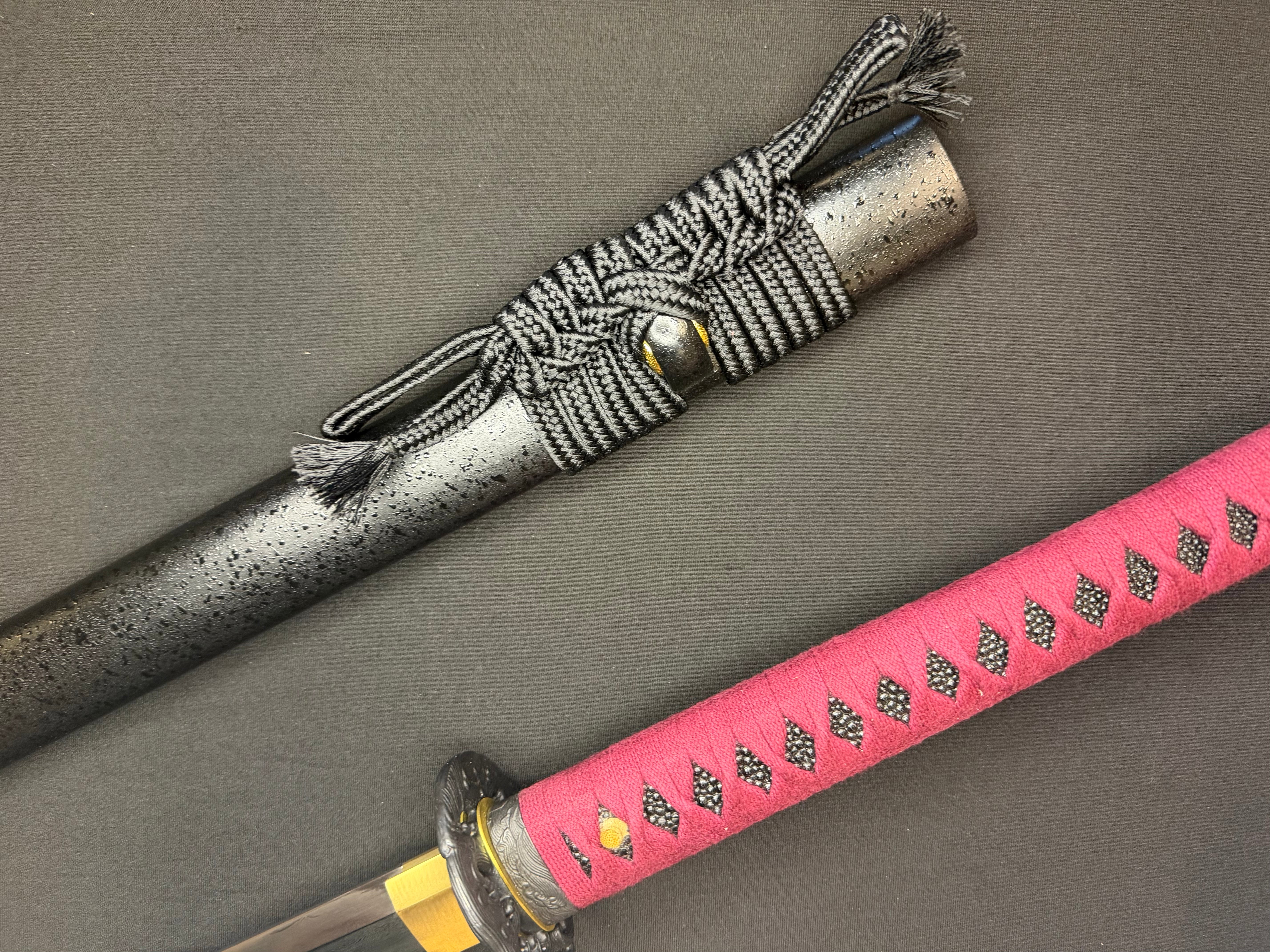 Legacy Blades Nodachi -  Warpath Series Iron Storm Sanmai Damascus Shobu Zukuri