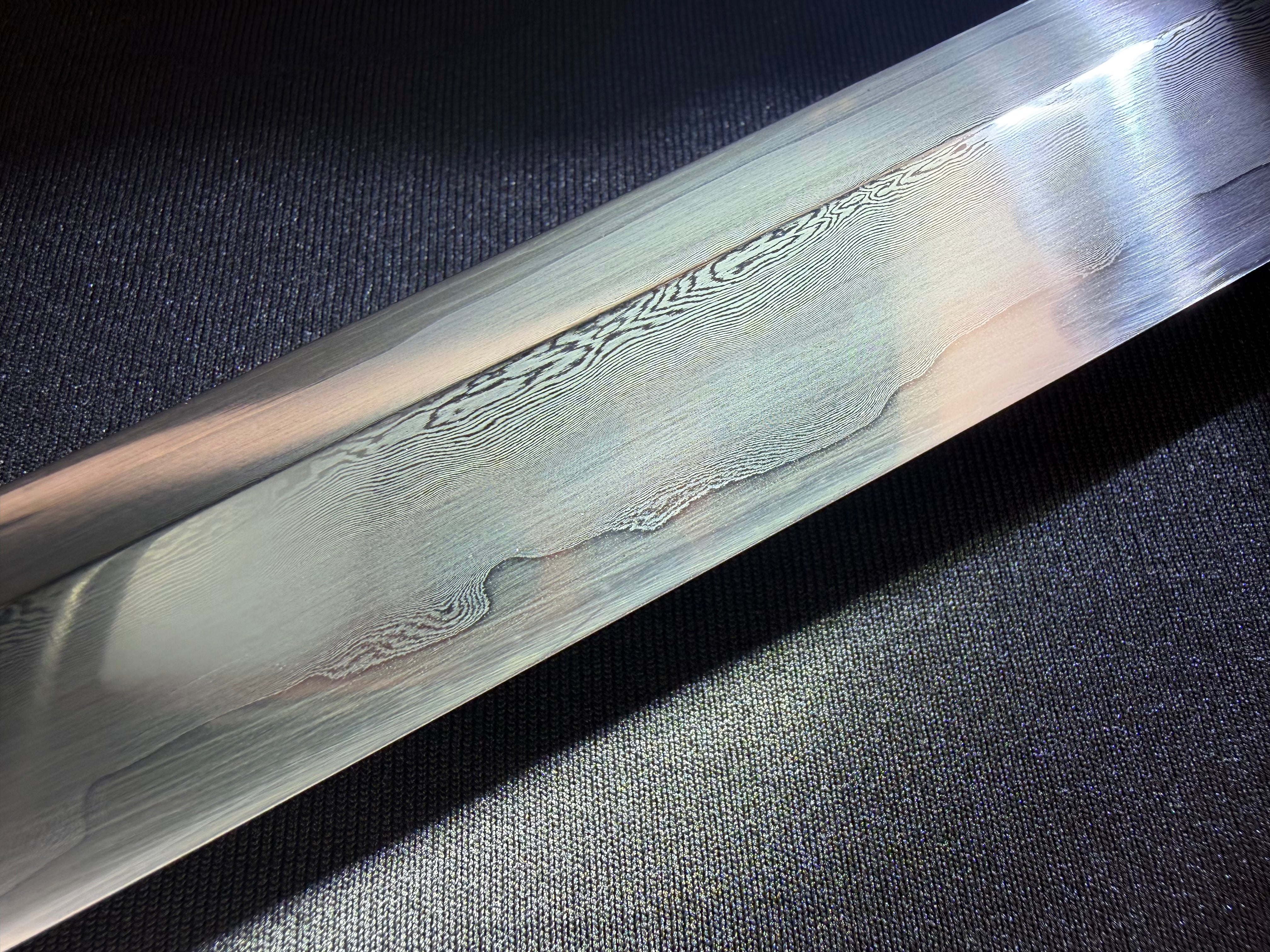 Legacy Blades Nodachi -  Warpath Series Iron Storm Sanmai Damascus Shobu Zukuri