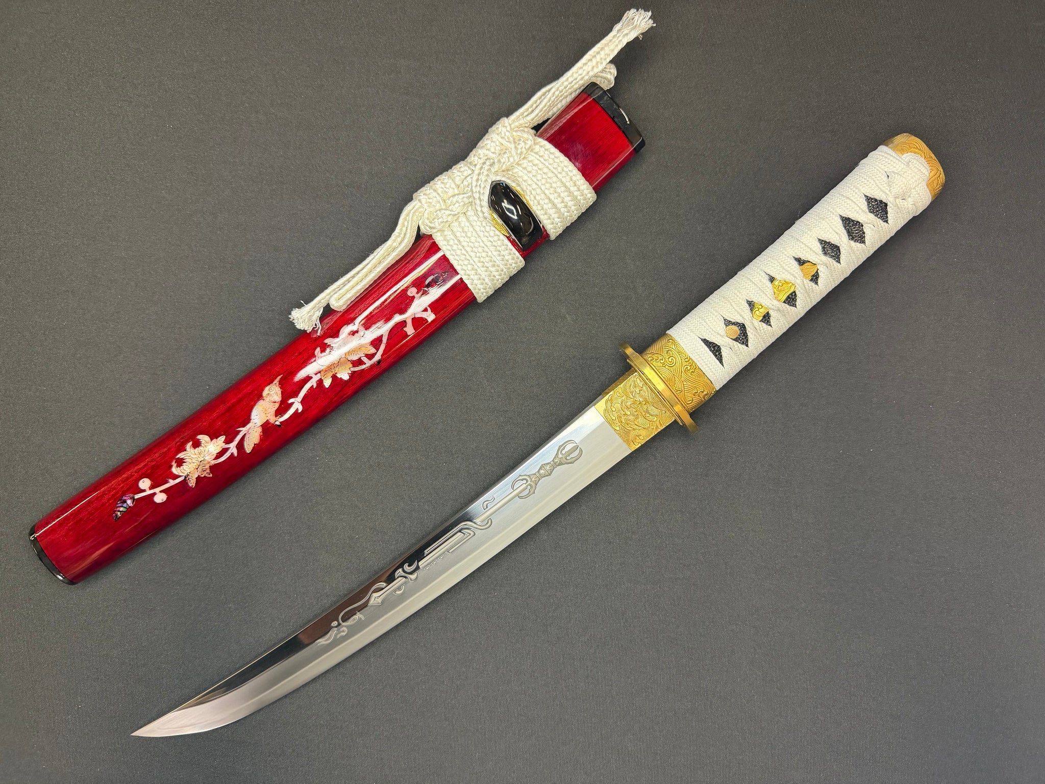 Phoenix Armory Tanto - Warrior Kami Shobu with Horimono T10 Clay Tempered