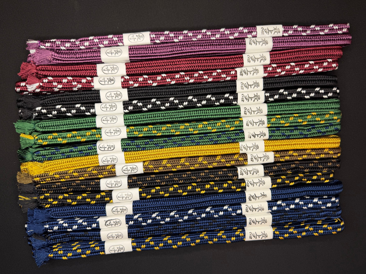 Saijohin Premium Sageo - Shigeuchi Style Synthetic Silk Color Options Imported from Japan