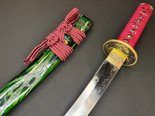 Phoenix Armory Tanto - Crimson Blaze - T10 Hitatsura Wildfire Hamon