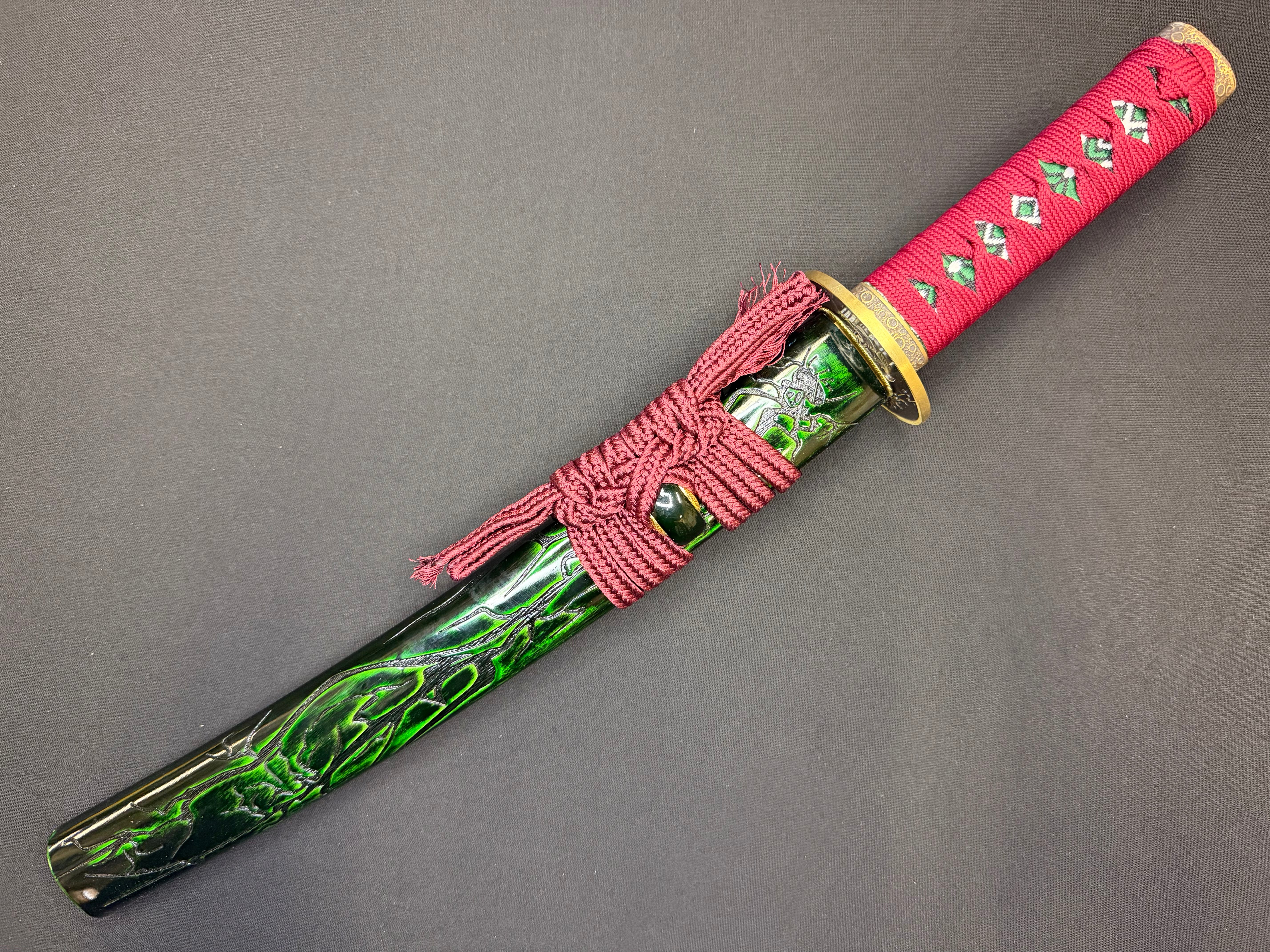 Phoenix Armory Tanto - Crimson Blaze - T10 Hitatsura Wildfire Hamon