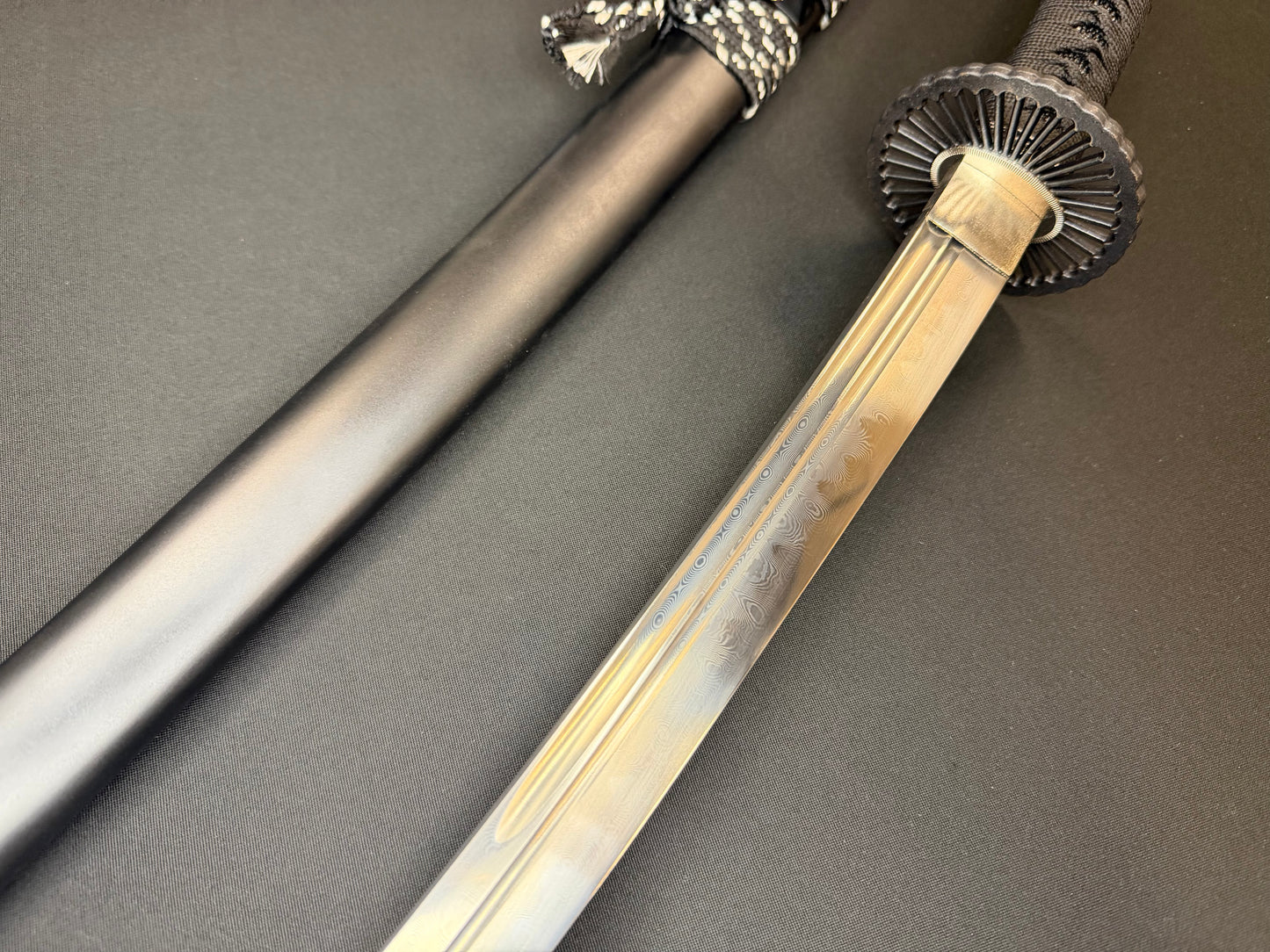 Legacy Blades Katana - Midnight Eclipse Clay Tempered Folded Damascus