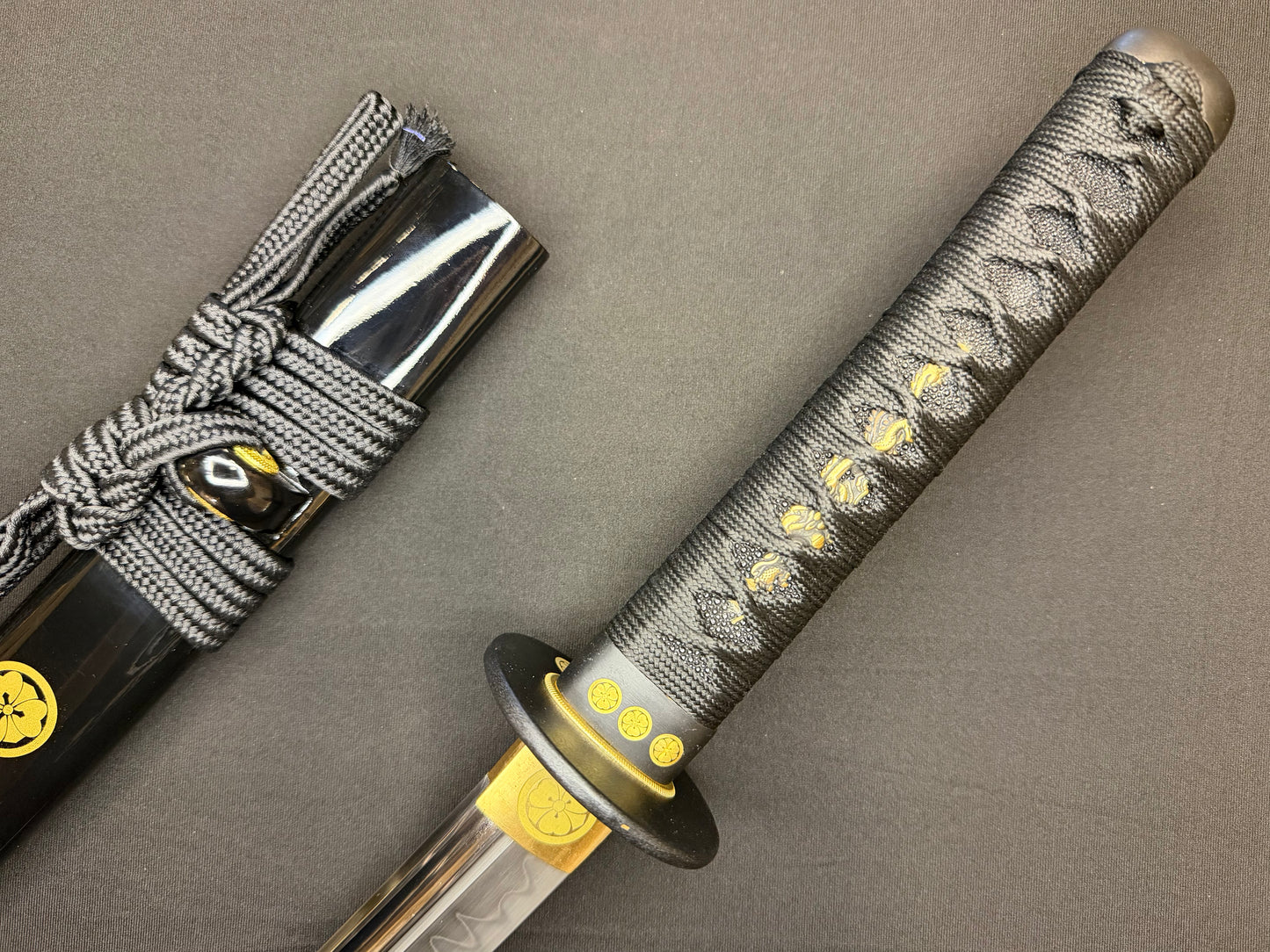 Phoenix Arms Wakizashi - Black Katabami Naginata Naoshi - T10 Clay Tempered