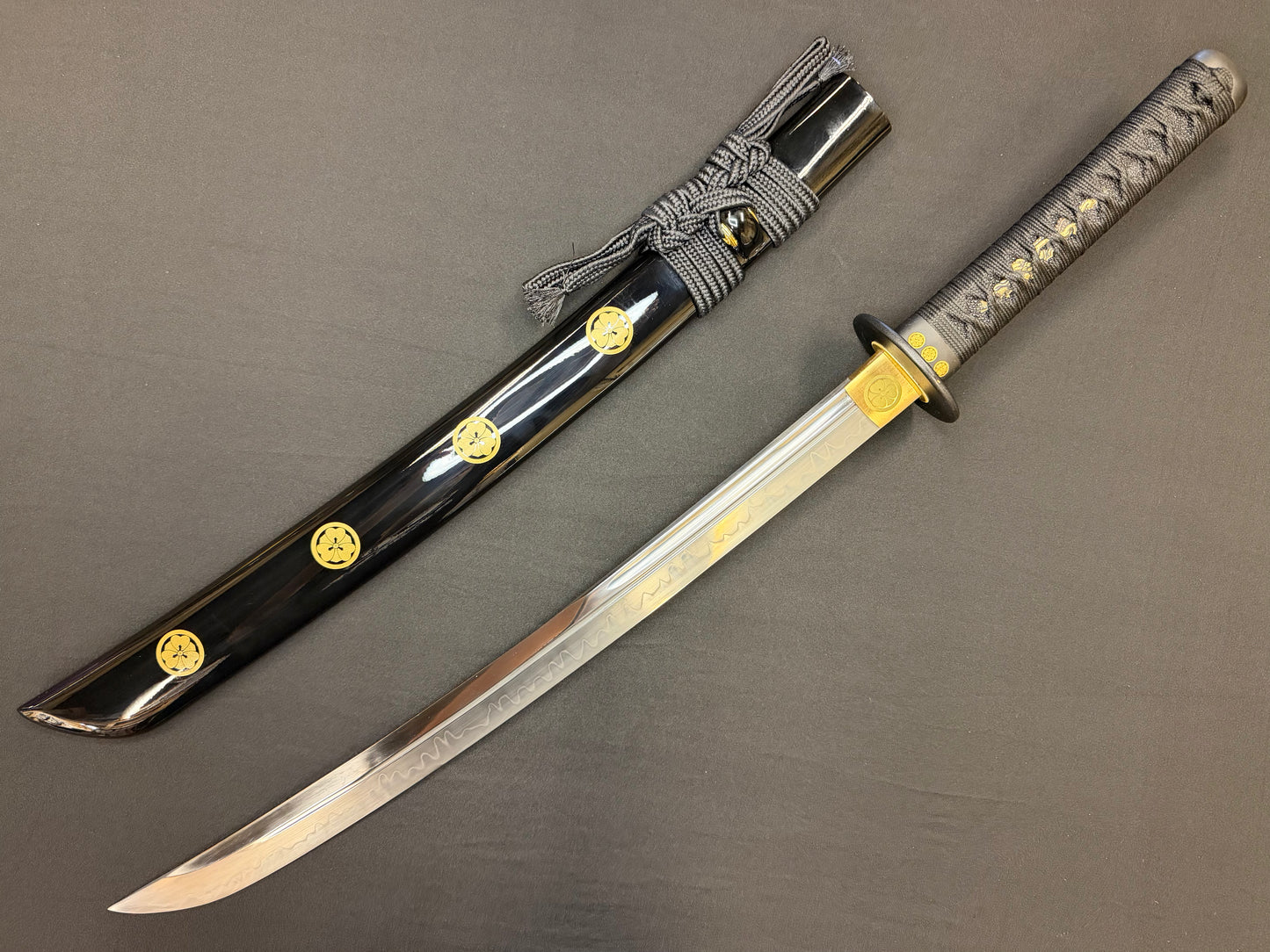 Phoenix Arms Wakizashi - Black Katabami Naginata Naoshi - T10 Clay Tempered
