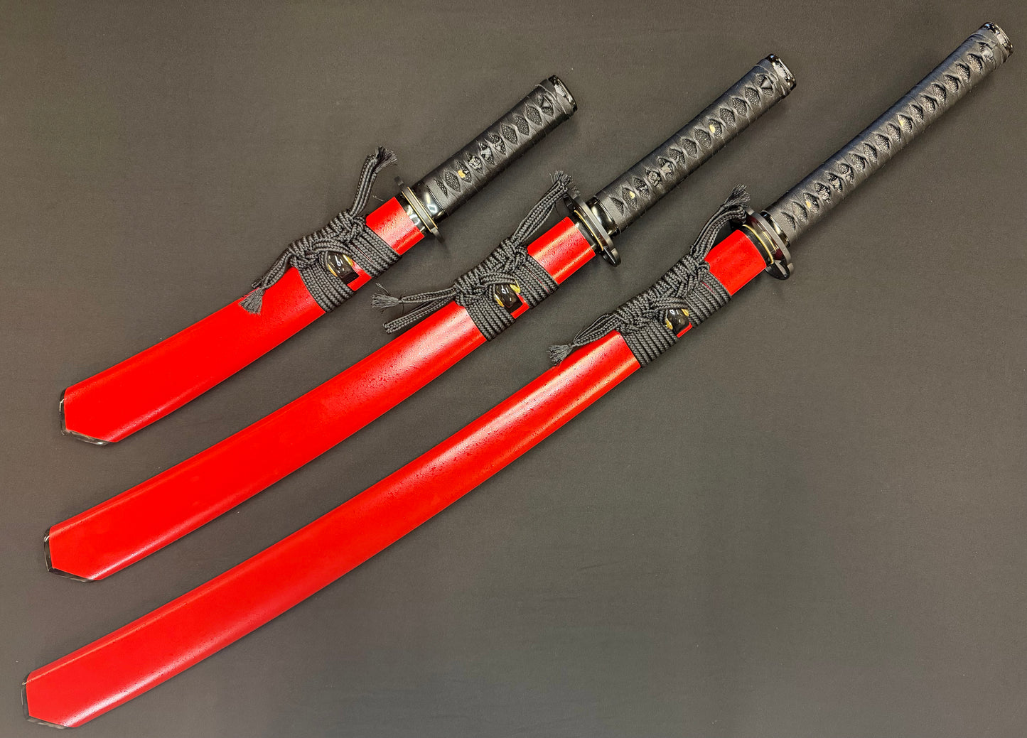 Phoenix Armory Naginata Naoshi 3 Sword Set - Martial Trinity T10 Katana, Wakizashi, Tanto