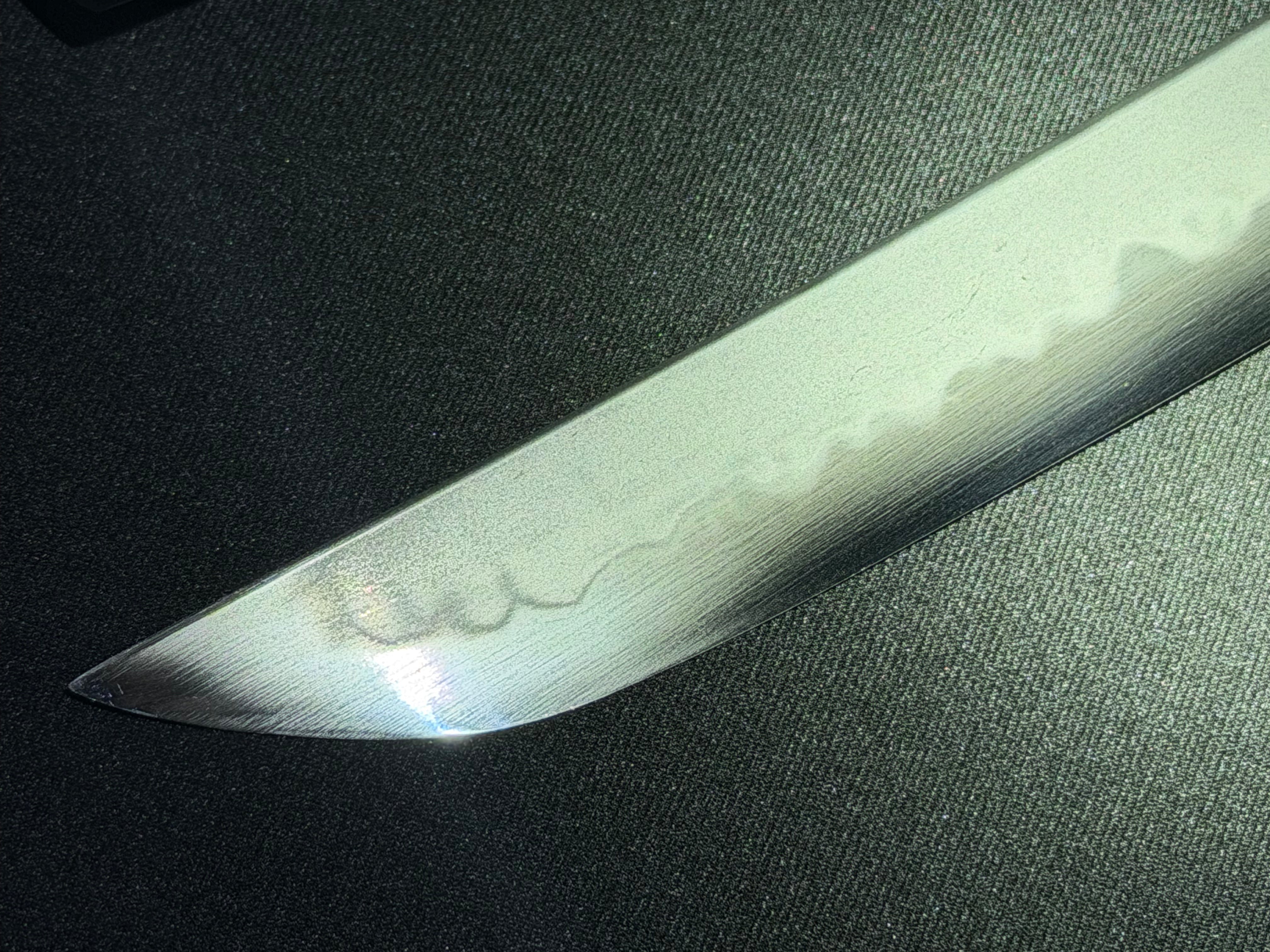 Phoenix Armory Hamidashi Tanto - Gilded Raven T10 Hira Zukuri Choji Hamon