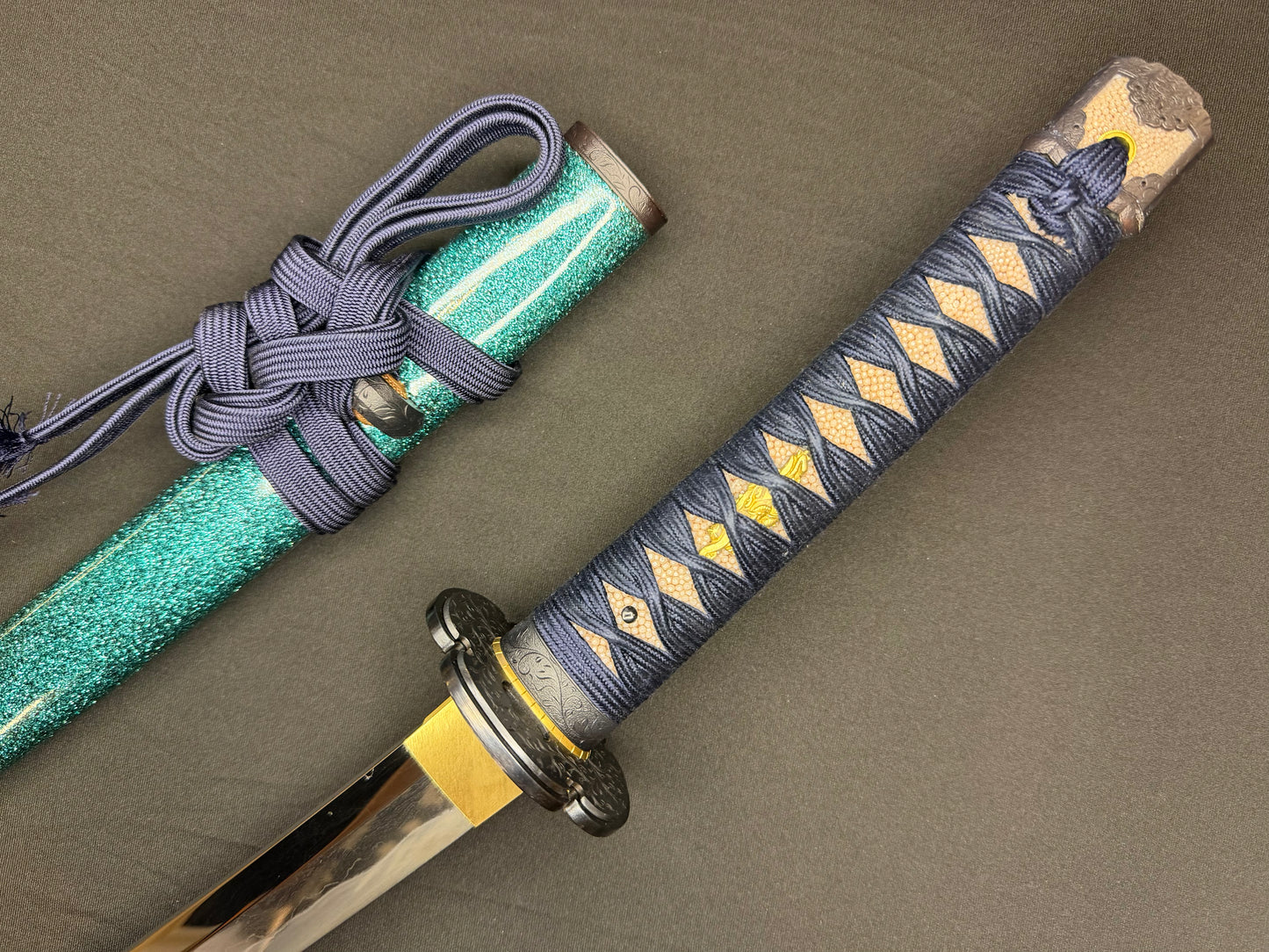 Masterwork Phoenix Armory Katana - Celestial Vanguard Handachi Folded Steel