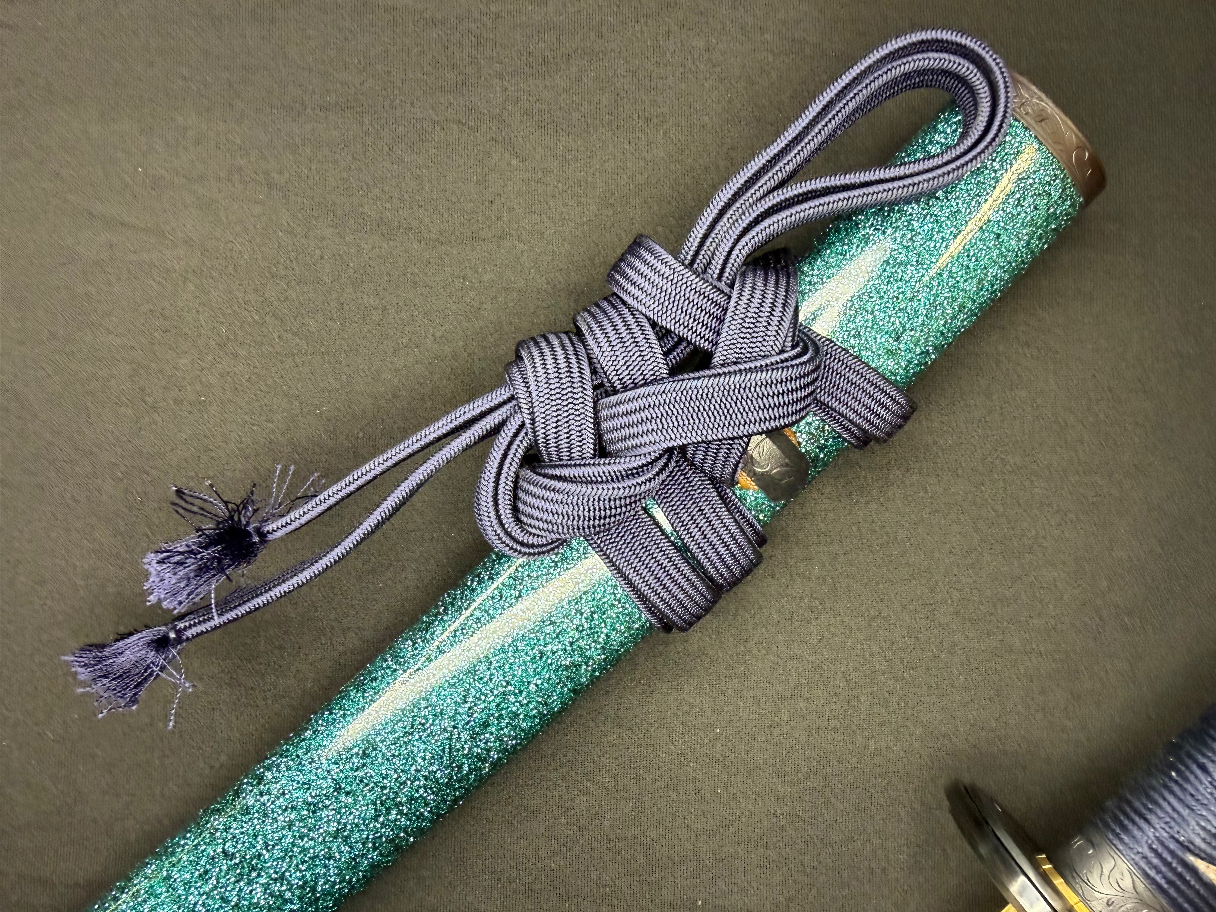 Masterwork Phoenix Armory Katana - Celestial Vanguard Handachi Folded Steel
