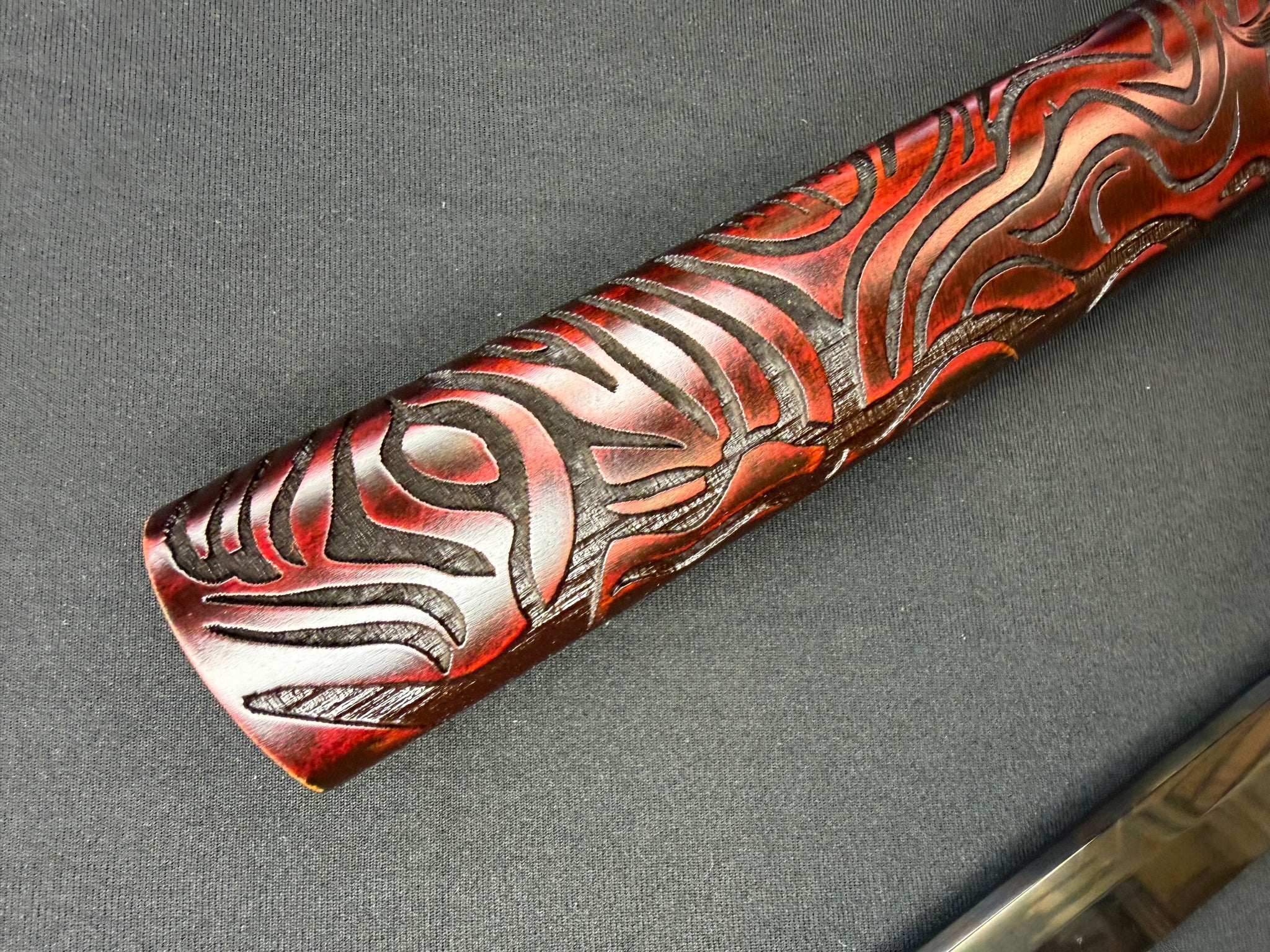 Phoenix Armory Katana -  Black Dragonblade T10 Hitatsura Hamon