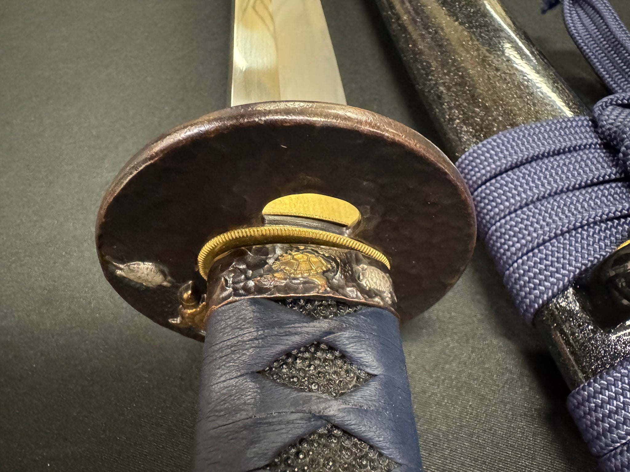 Cloudhammer Titan Series O-Katana - Hammered Turtle SX105v 84 cm Blade 40 mm Wide