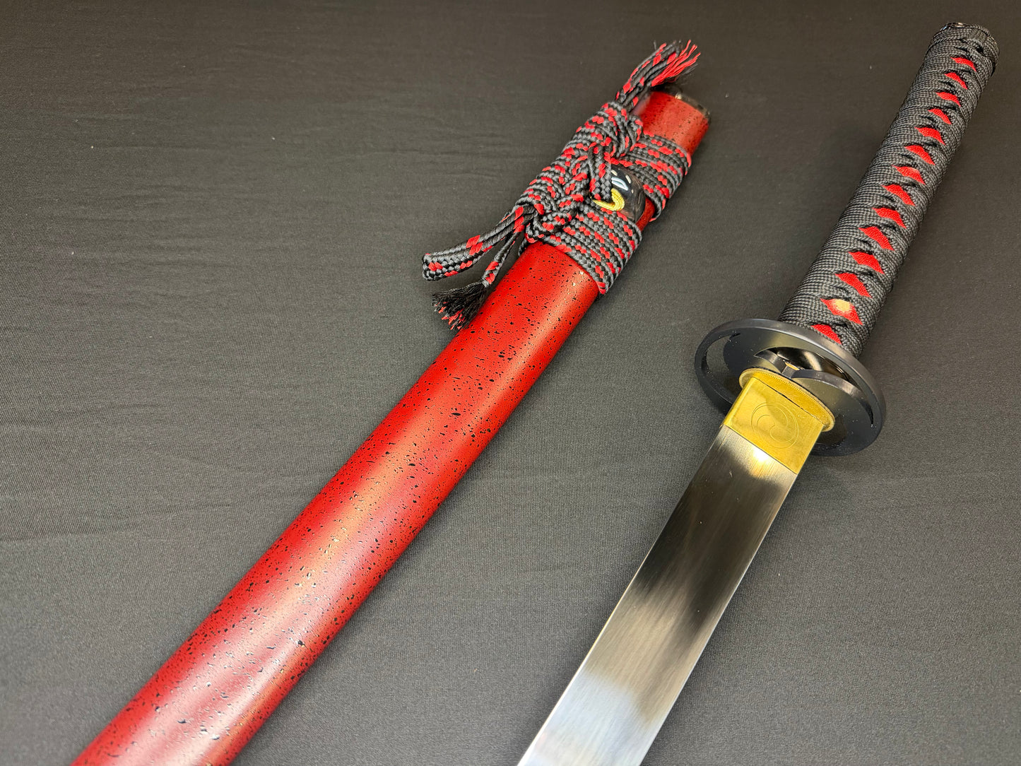 PRE-ORDER Phoenix Armory Samgakdo -  Korean Mat Cutter - Red Taeguk 65Mn Spring Steel