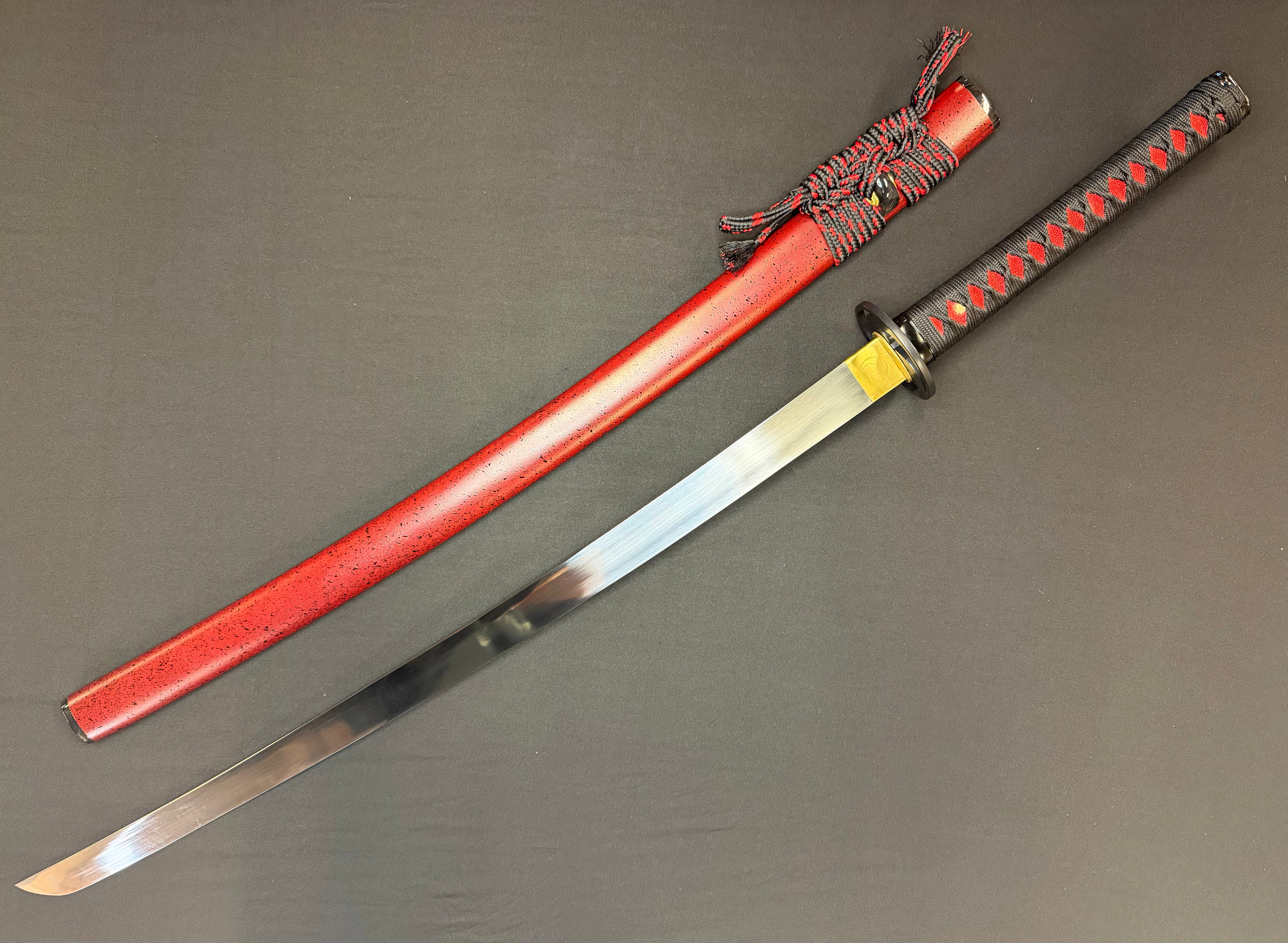 PRE-ORDER Phoenix Armory Samgakdo -  Korean Mat Cutter - Red Taeguk 65Mn Spring Steel