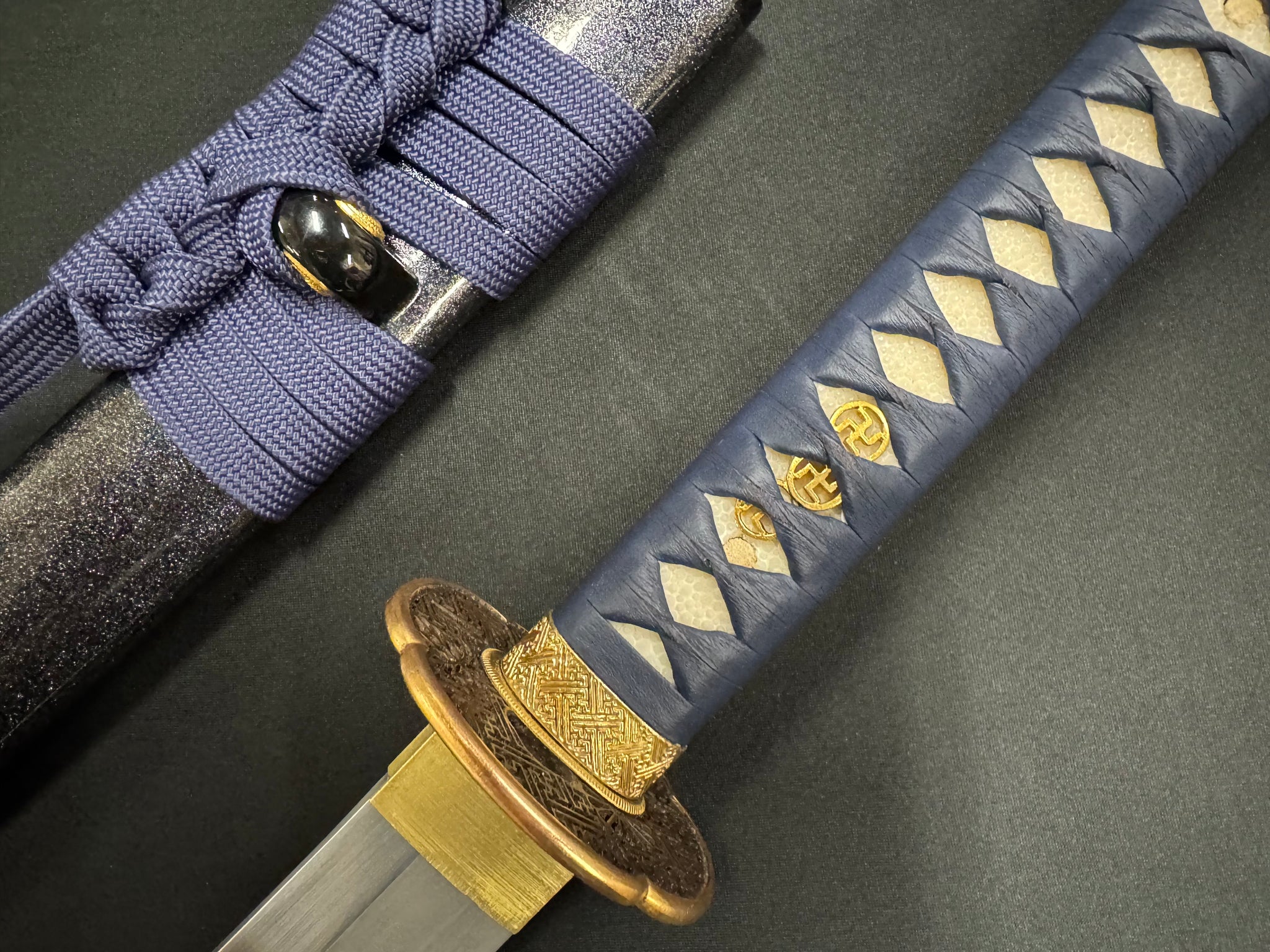 Cloudhammer Titan Series O-Katana - Cobalt Lattice SX105v 84 cm Blade 40 mm Wide