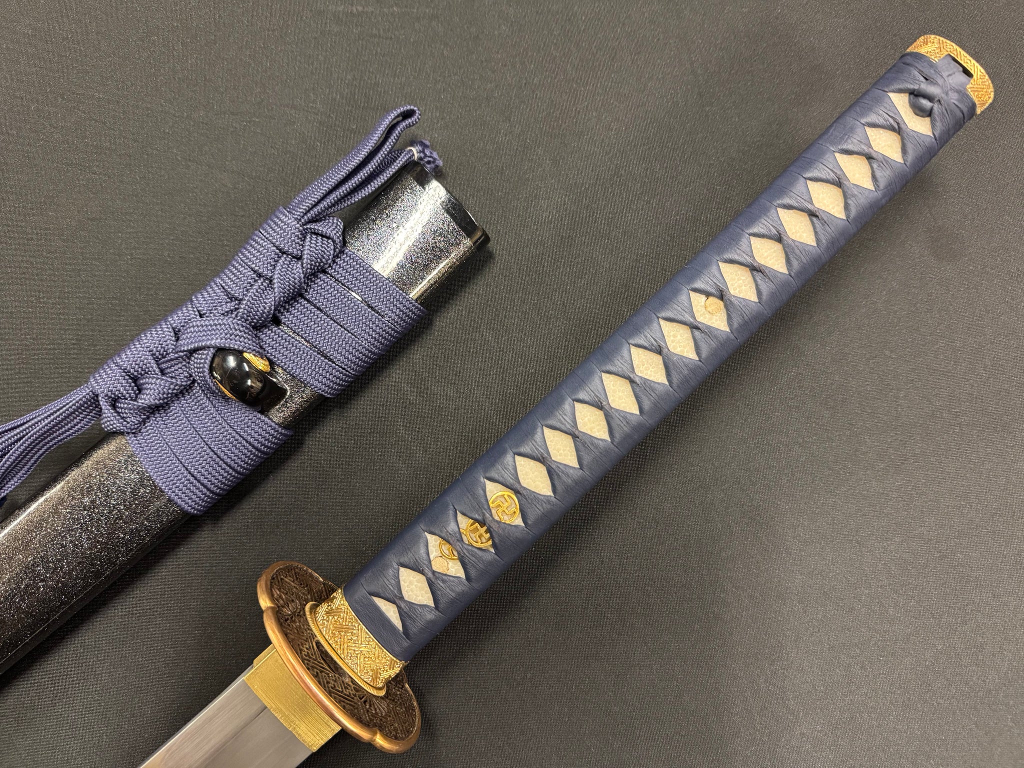 Cloudhammer Titan Series O-Katana - Cobalt Lattice SX105v 84 cm Blade 40 mm Wide