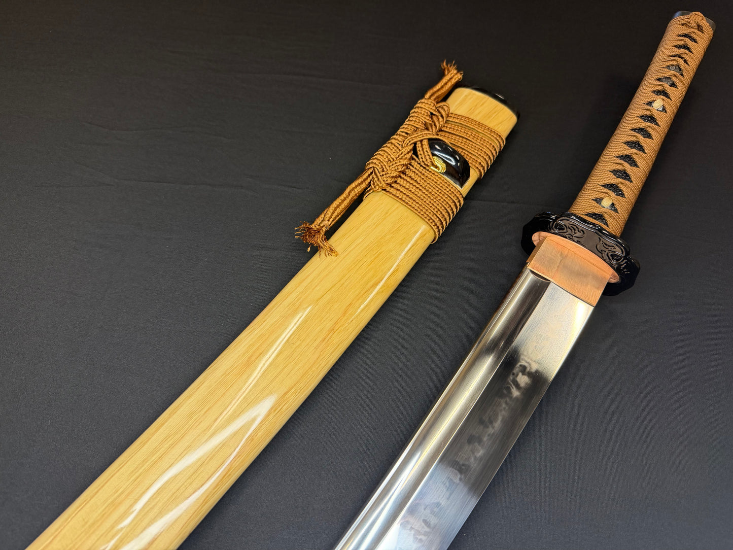 Legacy Steel O-Katana Titan Stout - Hollyhock with Bo-hi, Choji Hamon, 1095 clay tempered