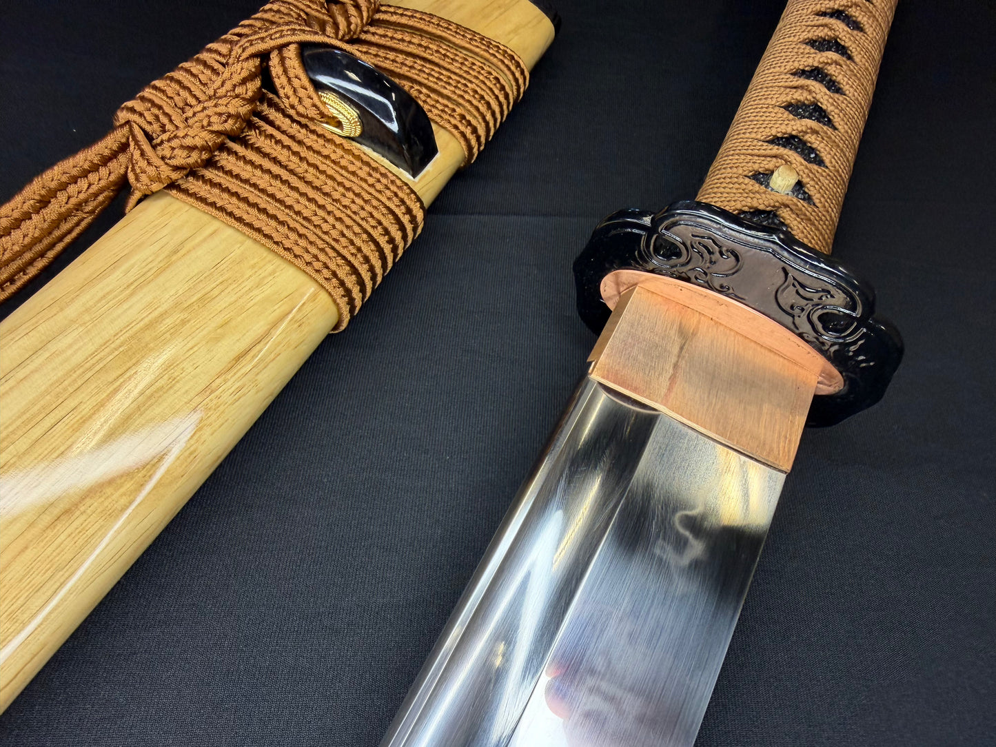 Legacy Steel O-Katana Titan Stout - Hollyhock with Bo-hi, Choji Hamon, 1095 clay tempered