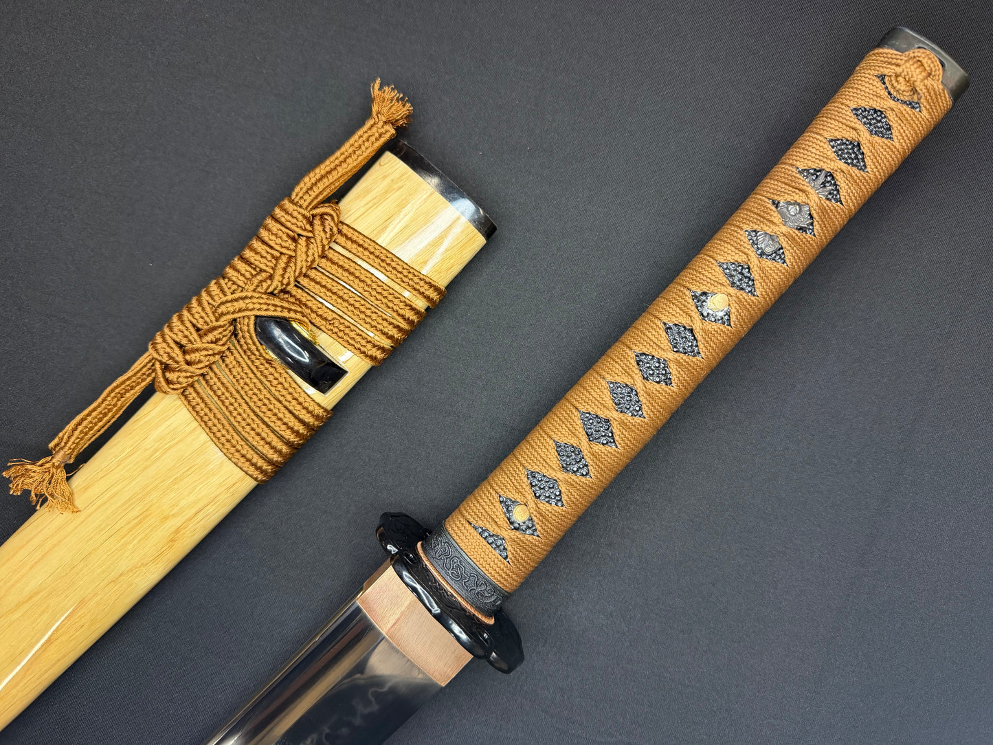 Legacy Steel O-Katana Titan Stout - Hollyhock with Bo-hi, Choji Hamon, 1095 clay tempered