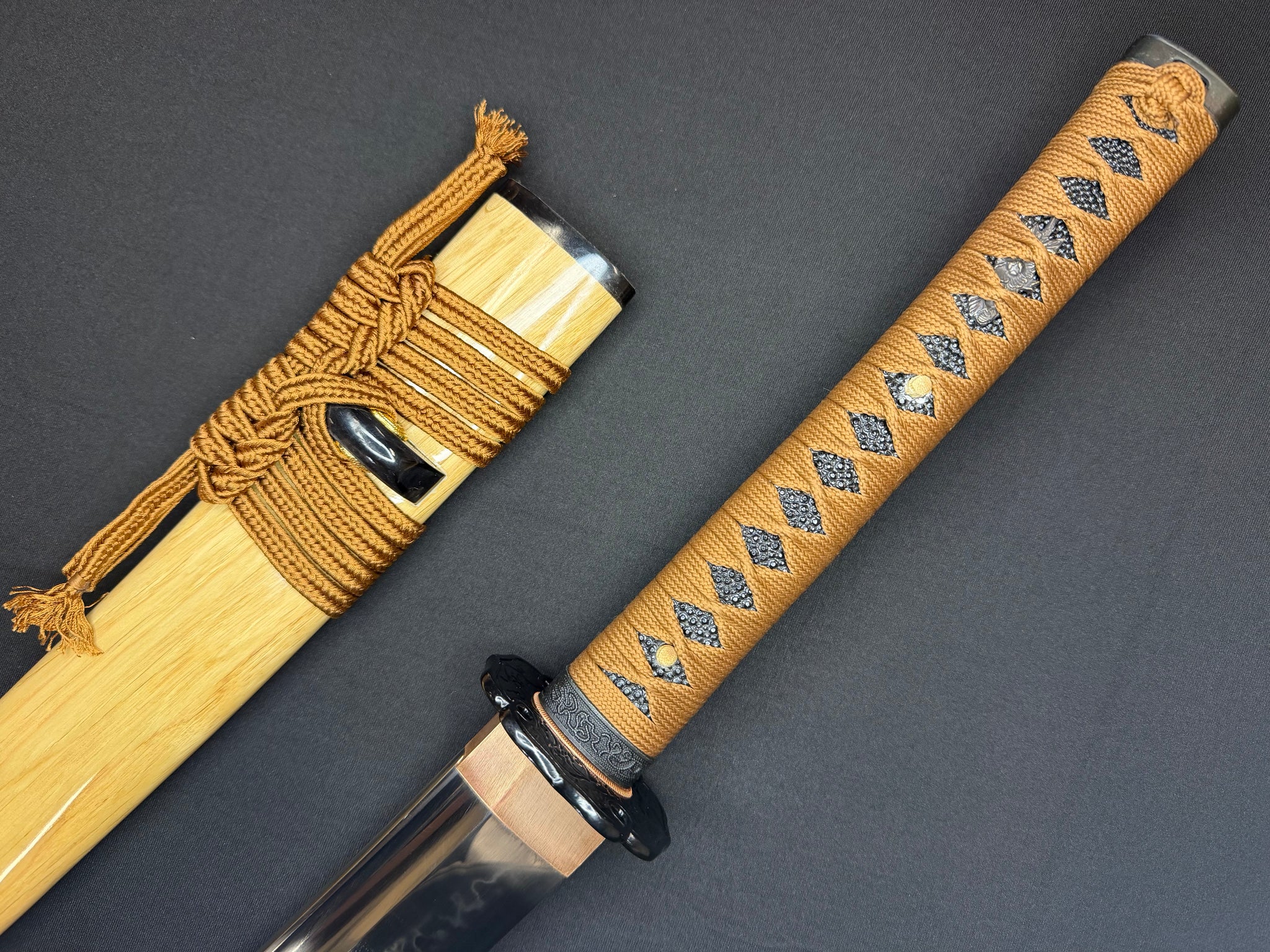 Legacy Steel O-Katana Titan Stout - Hollyhock with Bo-hi, Choji Hamon, 1095 clay tempered