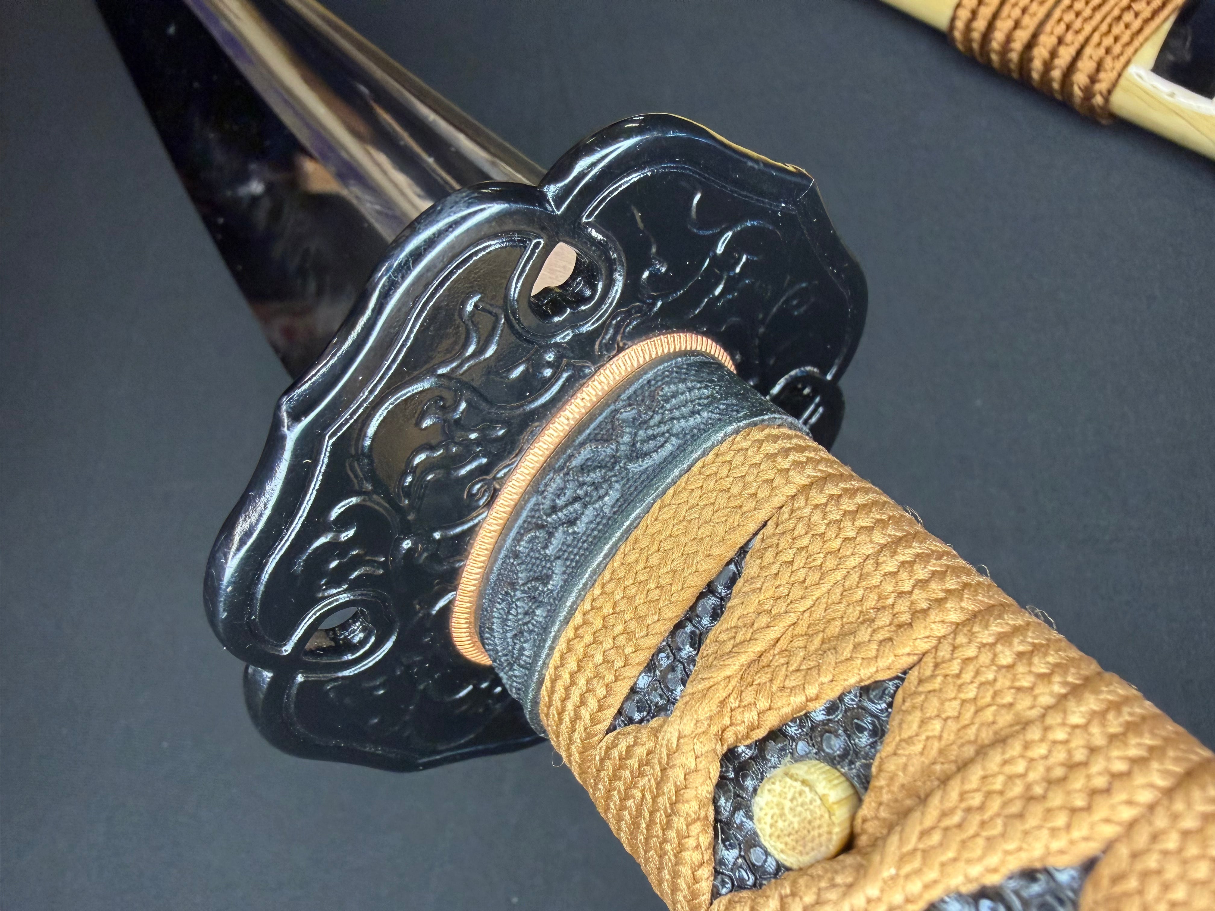 Legacy Steel O-Katana Titan Stout - Hollyhock with Bo-hi, Choji Hamon, 1095 clay tempered