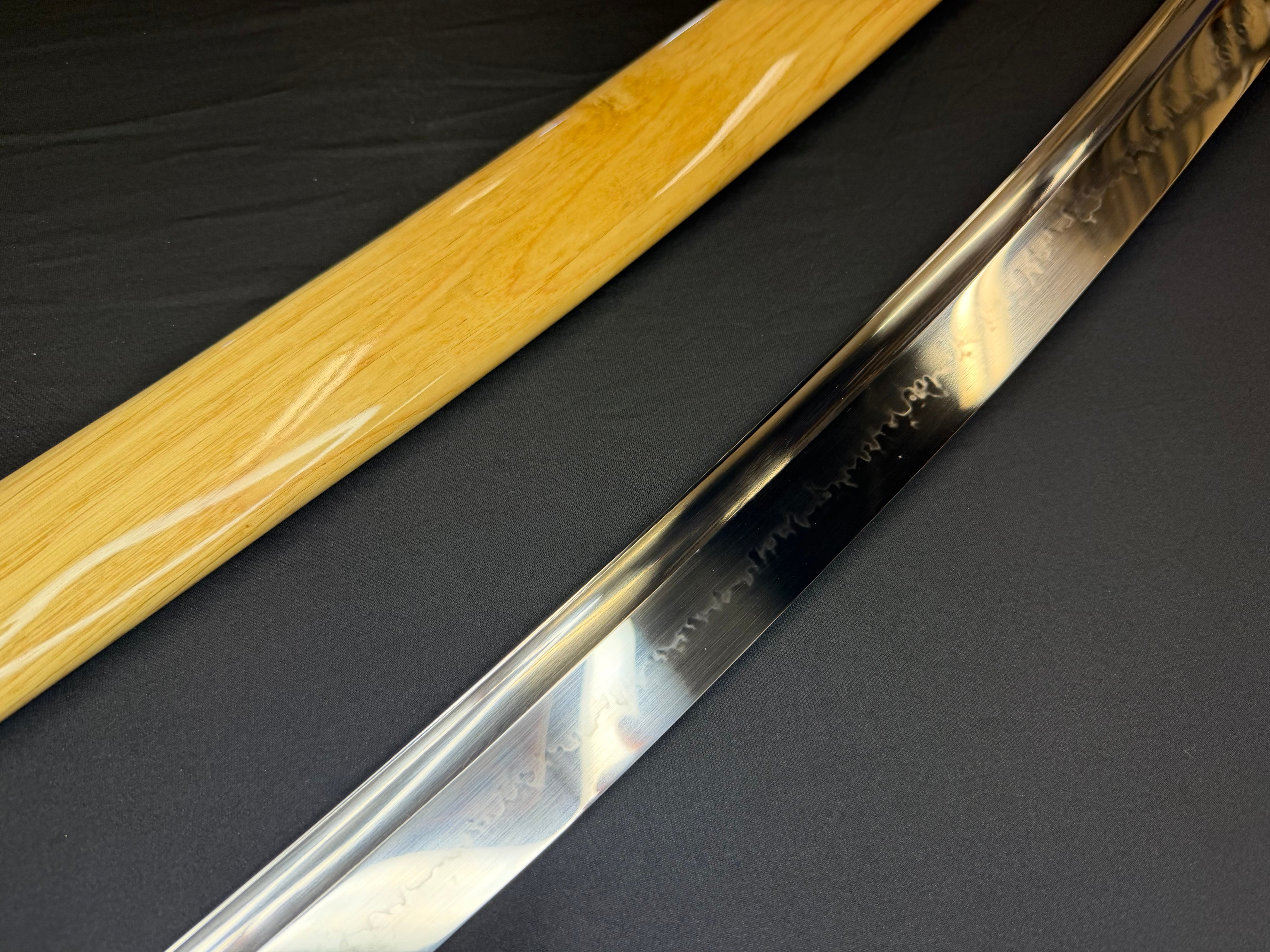 Legacy Steel O-Katana Titan Stout - Hollyhock with Bo-hi, Choji Hamon, 1095 clay tempered