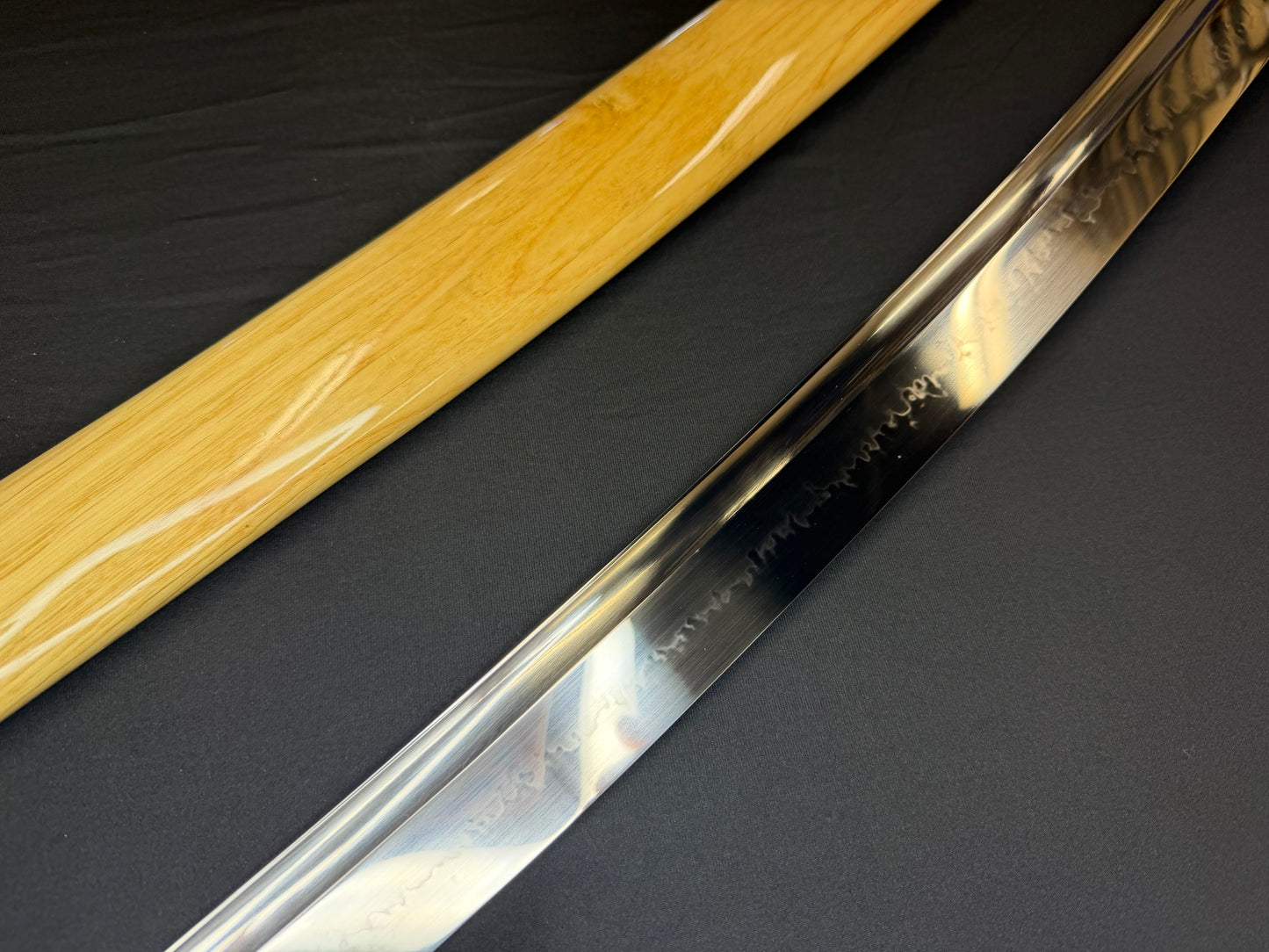 Legacy Steel O-Katana Titan Stout - Hollyhock with Bo-hi, Choji Hamon, 1095 clay tempered