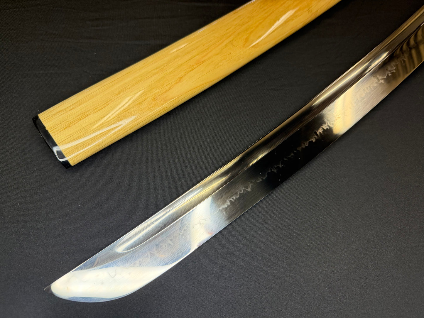 Legacy Steel O-Katana Titan Stout - Hollyhock with Bo-hi, Choji Hamon, 1095 clay tempered