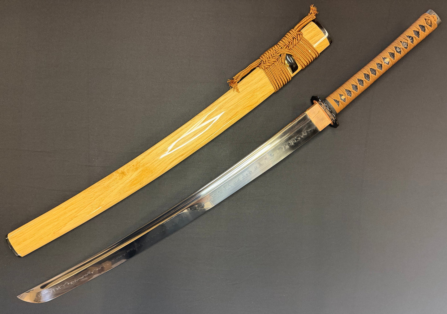 Legacy Steel O-Katana Titan Stout - Hollyhock with Bo-hi, Choji Hamon, 1095 clay tempered