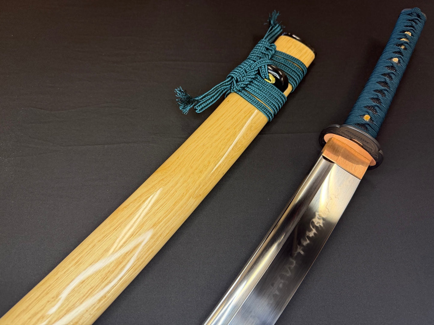 Legacy Steel O-Katana Titan Stout - Bamboo Mat with Bo-hi, Choji Hamon, 1095 clay tempered