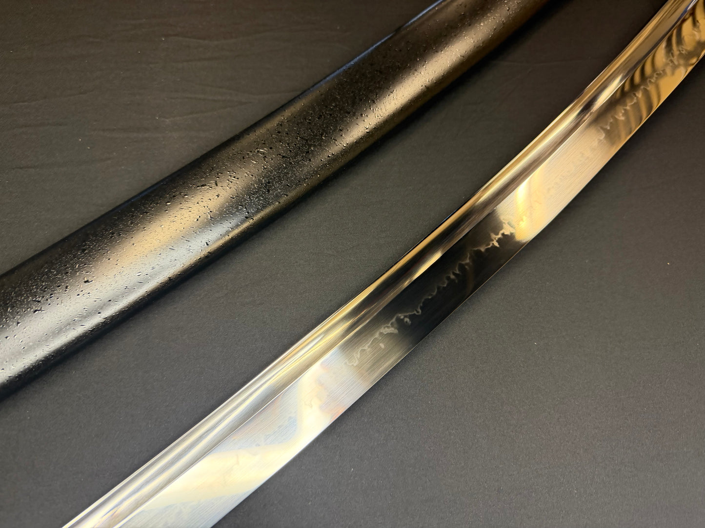 Legacy Steel O-Katana Titan Stout - Mitsudomoe with Bo-hi, Choji Hamon, 1095 clay tempered